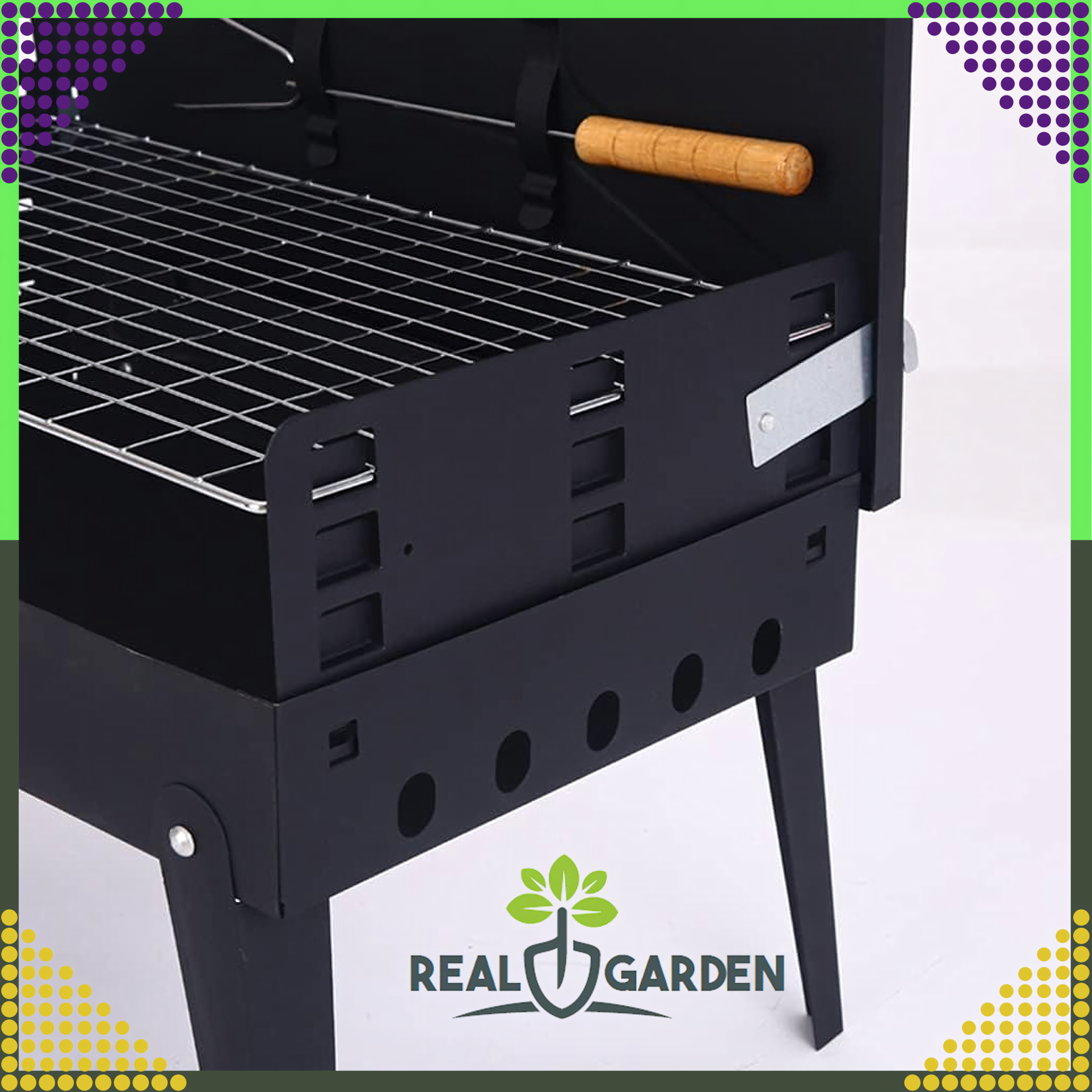 Grill Ogrodowy Turystyczny Składany Przenośny Walizka Kemping + Sztućce - obrazek 20