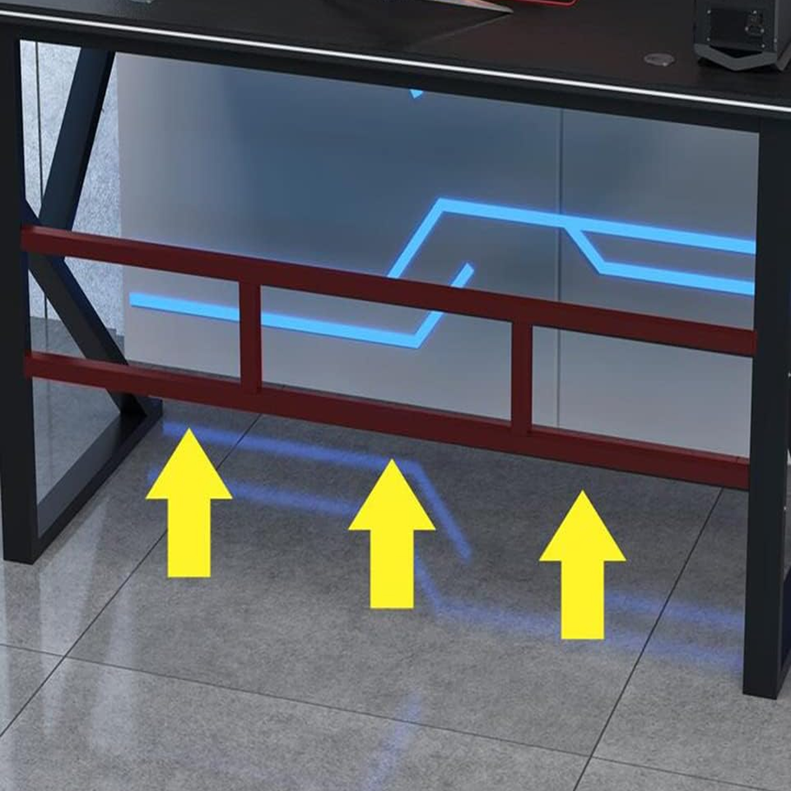 18 x Biurko Komputerowe Stół Gamingowy dla Gracza Komputerowe Duże Stabilne - obrazek 21