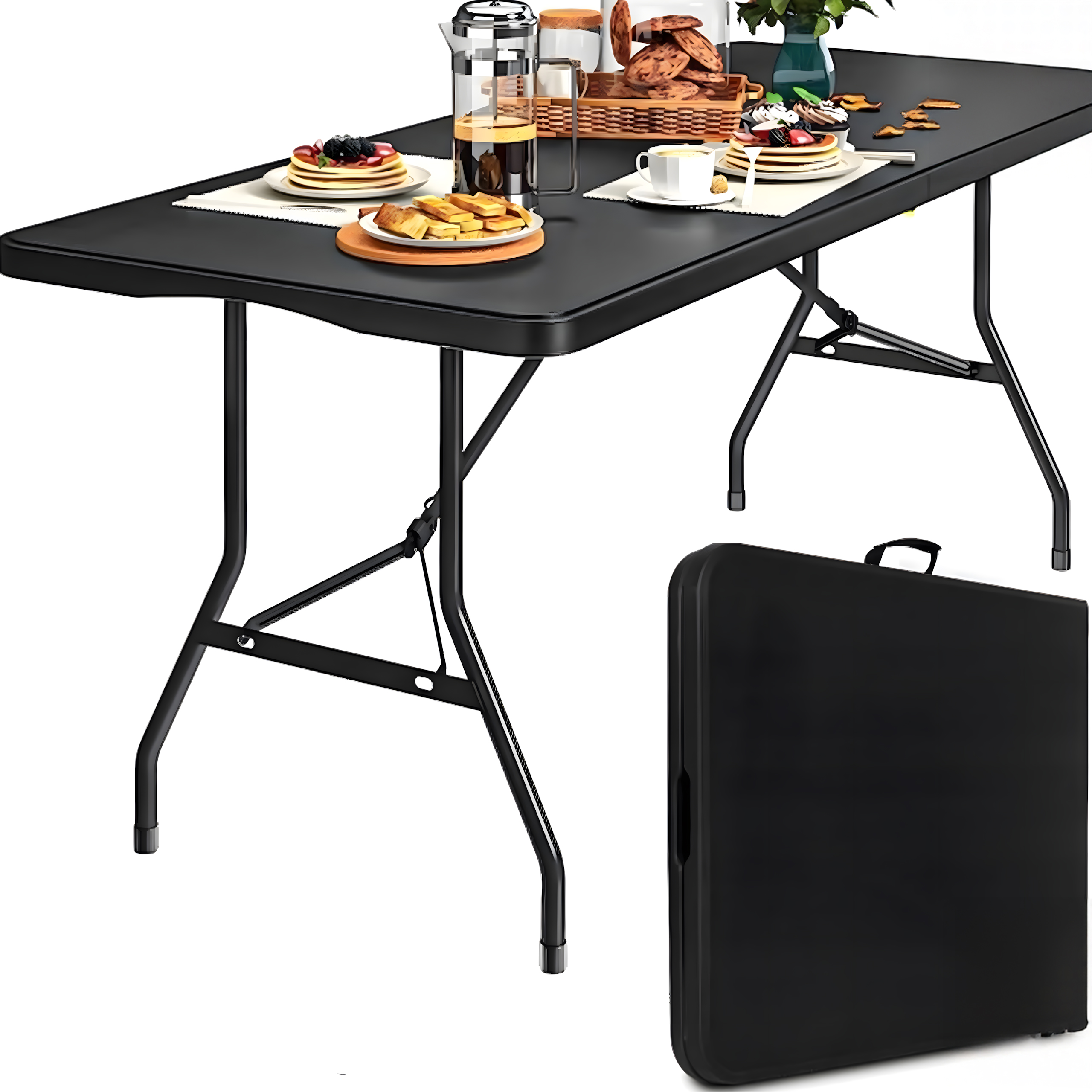 Stół Cateringowy Ogrodowy Bankietowy Walizka Składany Duży 180x74x70cm - obrazek 14