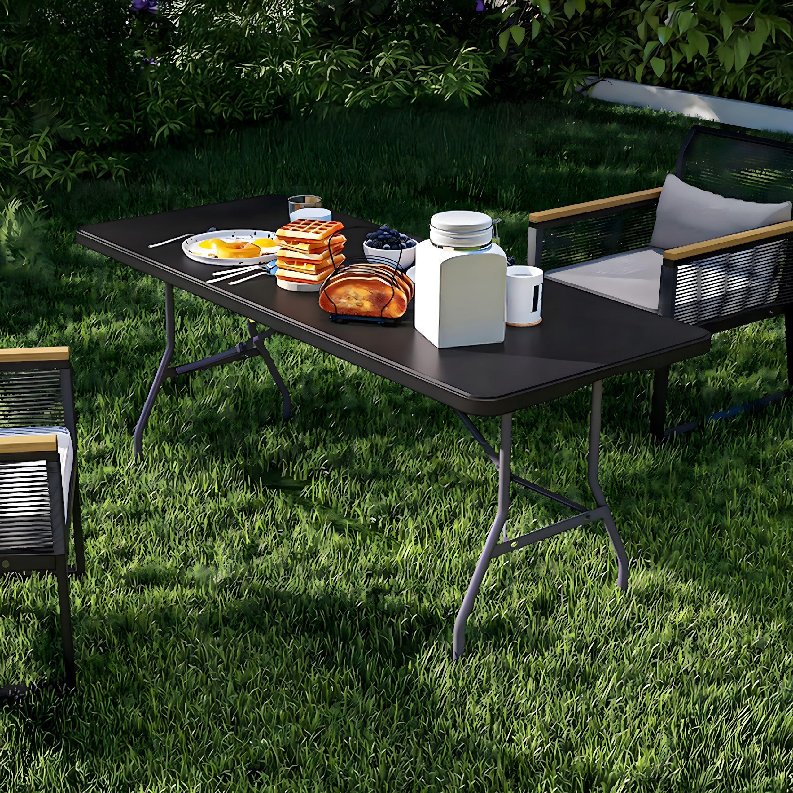Stół Cateringowy Ogrodowy Bankietowy Walizka Składany Duży 180x74x70cm - obrazek 24