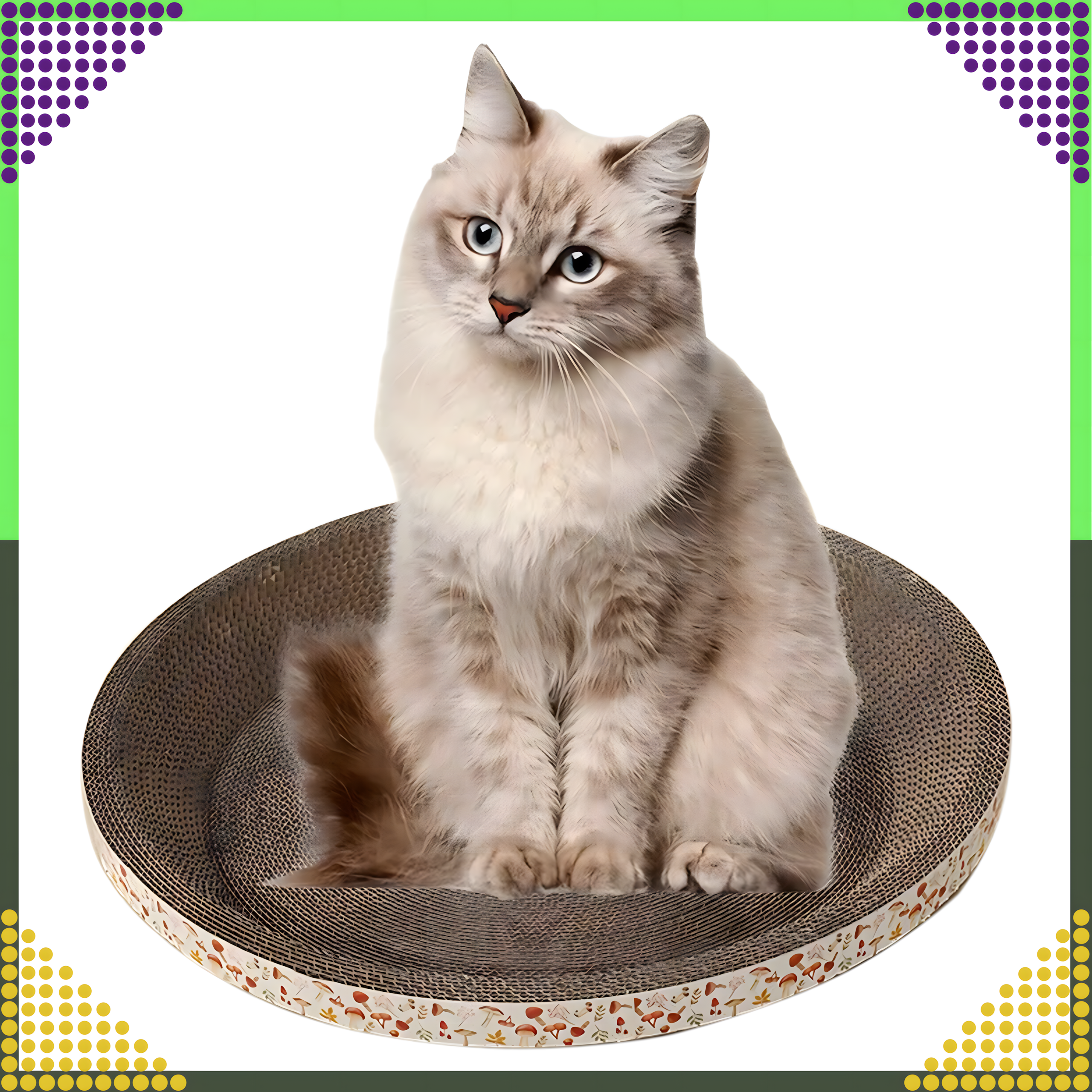 Drapak dla Kota Kartonowy Okrągły Miska Legowisko 30 cm do Drapania - obrazek 15