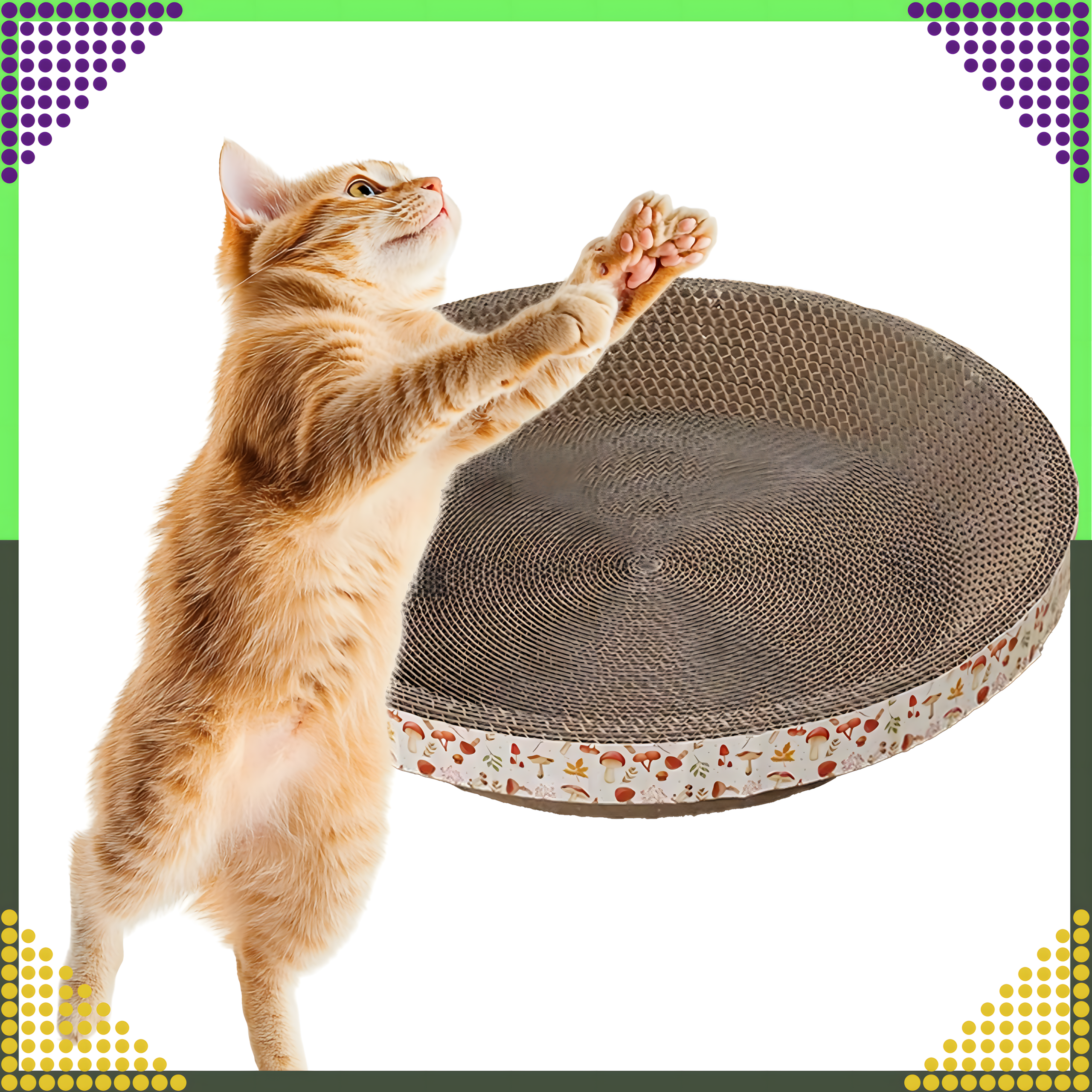 Drapak dla Kota Kartonowy Okrągły Miska Legowisko 30 cm do Drapania - obrazek 17