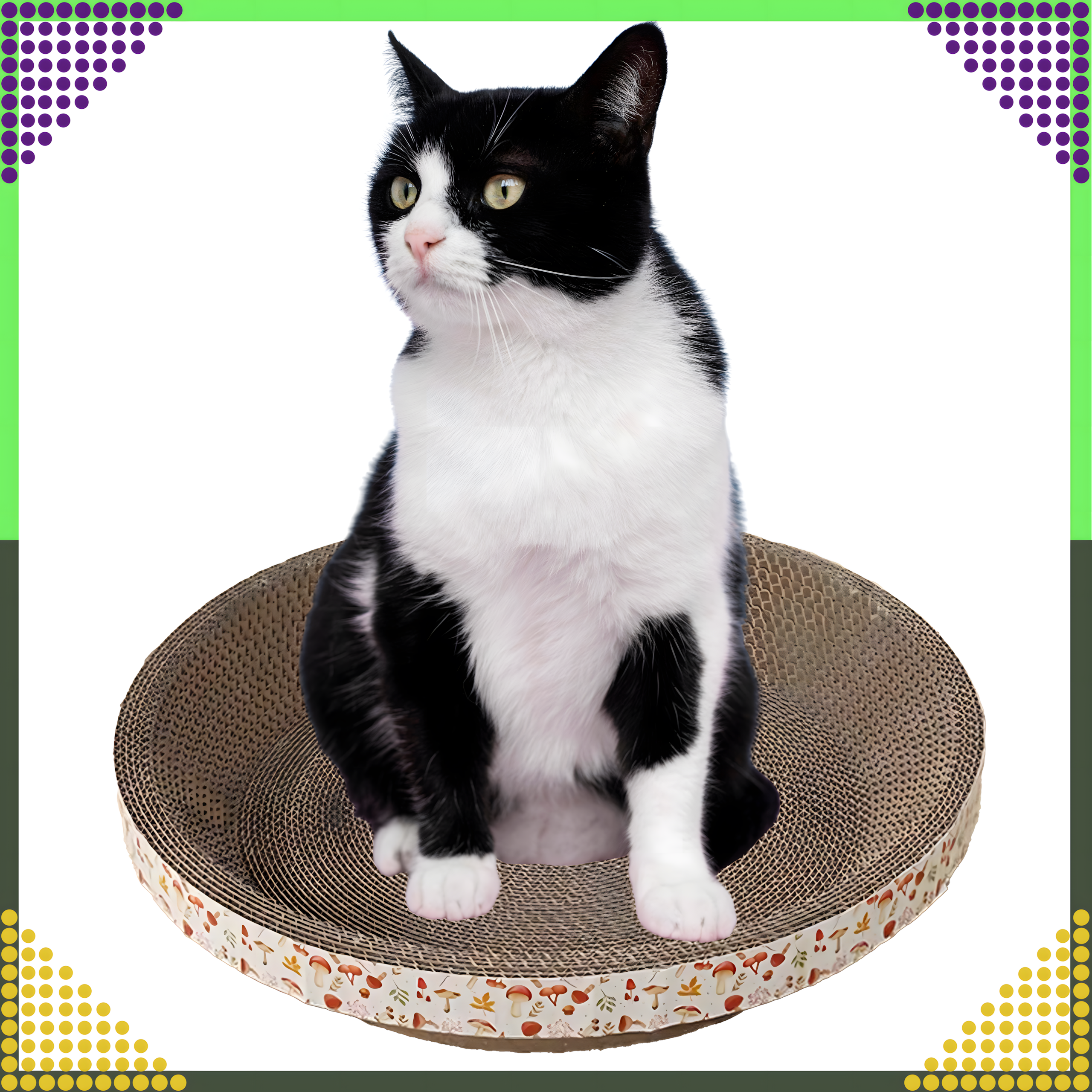 Drapak dla Kota Kartonowy Okrągły Miska Legowisko 30 cm do Drapania - obrazek 18