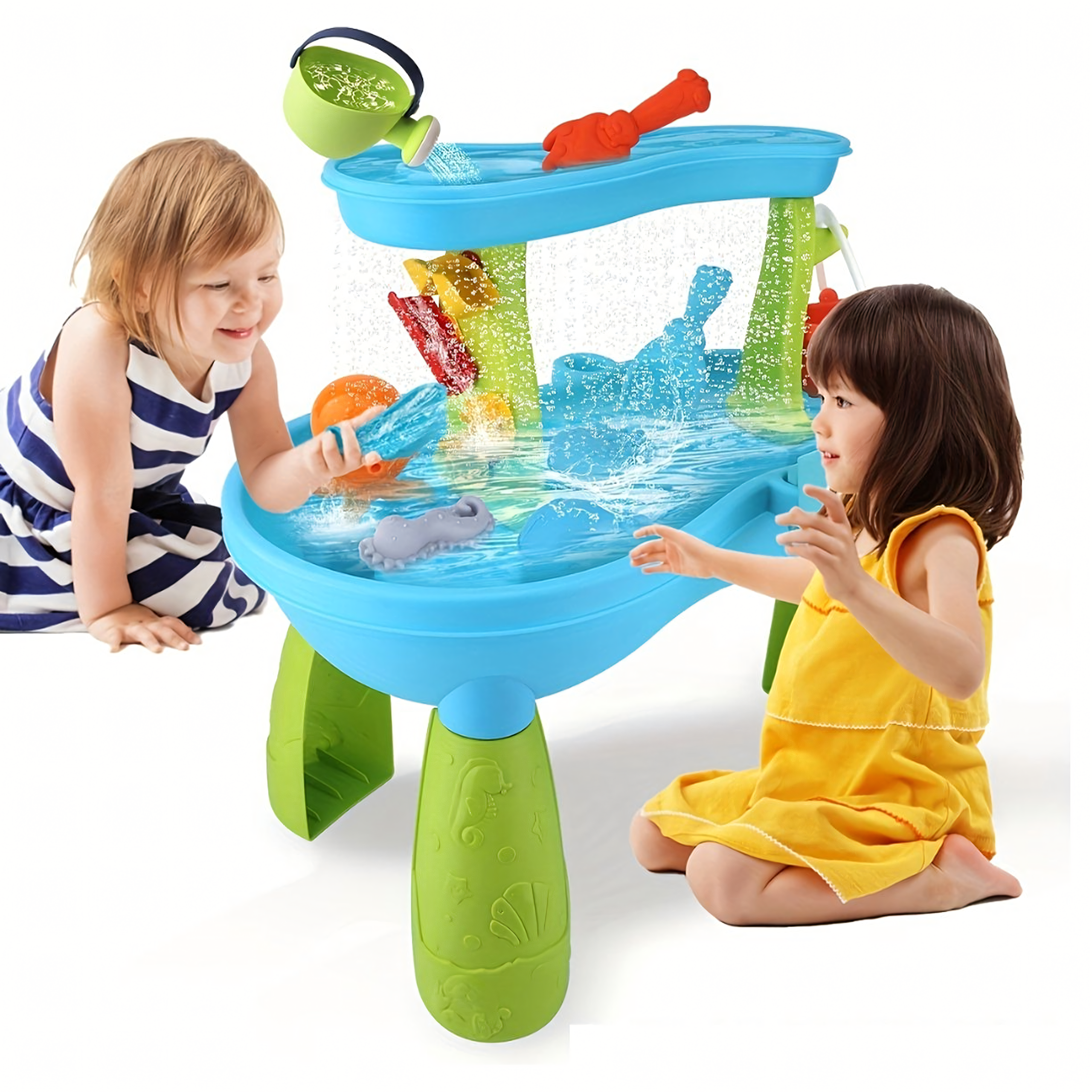 Stolik Wodny Piaskownica Zabawki Do Piasku Wody Wiaderko Dzieci Ogrodu Duży - obrazek 2