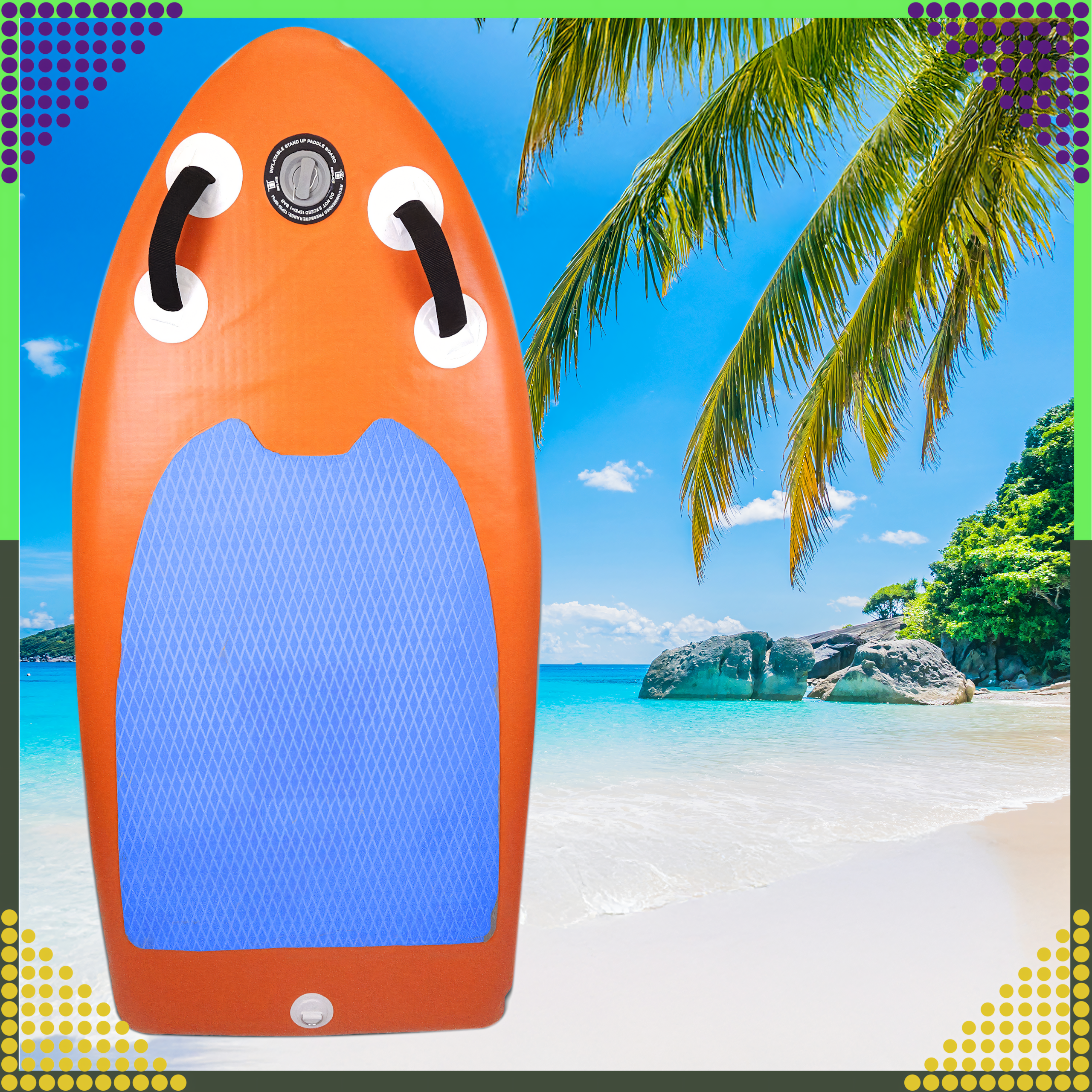 Deska Mini SUP 155 cm Stand Up Paddle Pompowana do Pływania Zestaw + Torba - obrazek 5