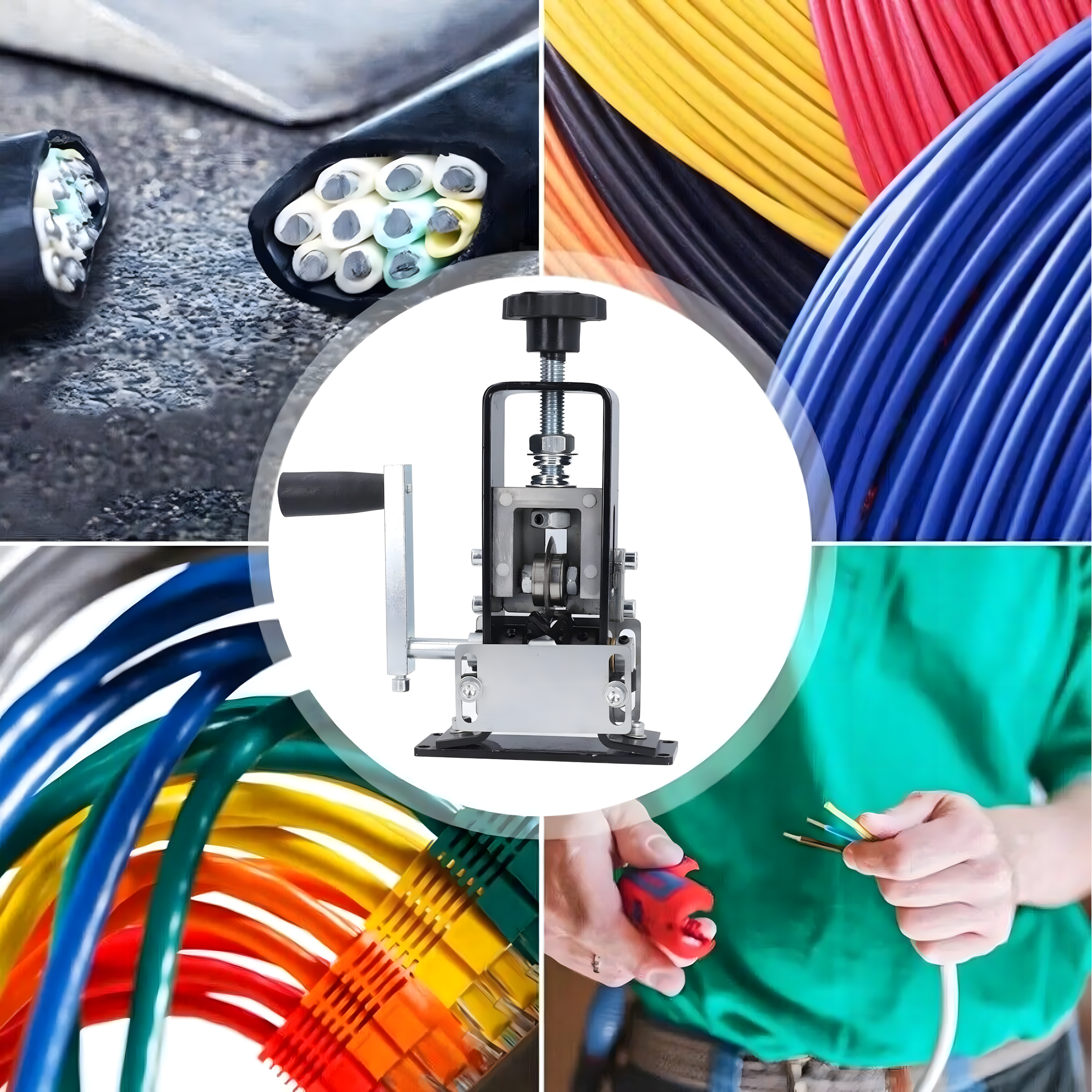 KOROWARKA MASZYNA DO ŚCIĄGANIA PRZEWODÓW KABLI ODIZOLOWYWACZ IZOLACJI 1-25 - obrazek 2