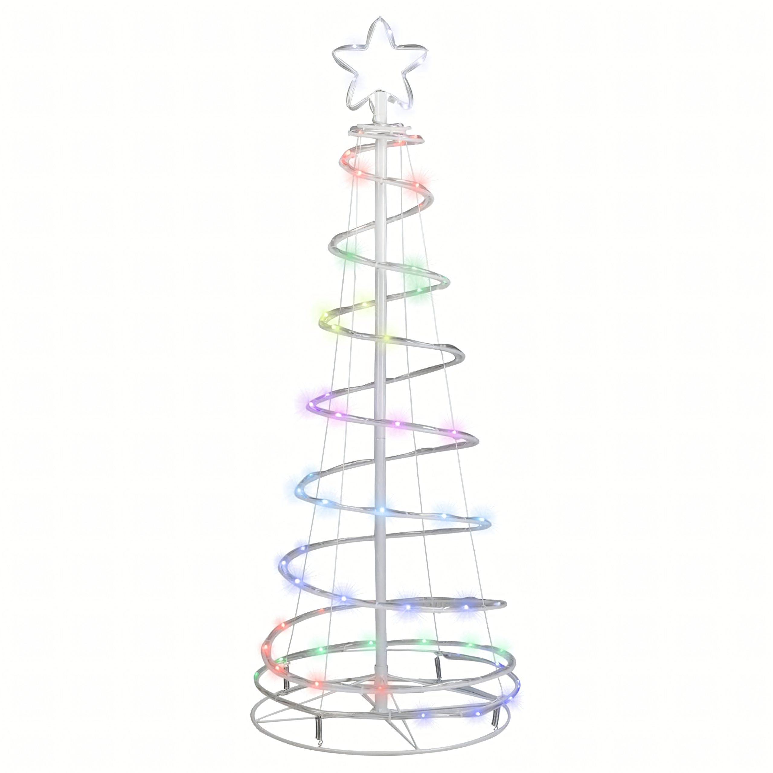 Choinka Spiralna 120 Led Drzewko Świetlne Świąteczna do Domu Biura Sklepu - obrazek 2