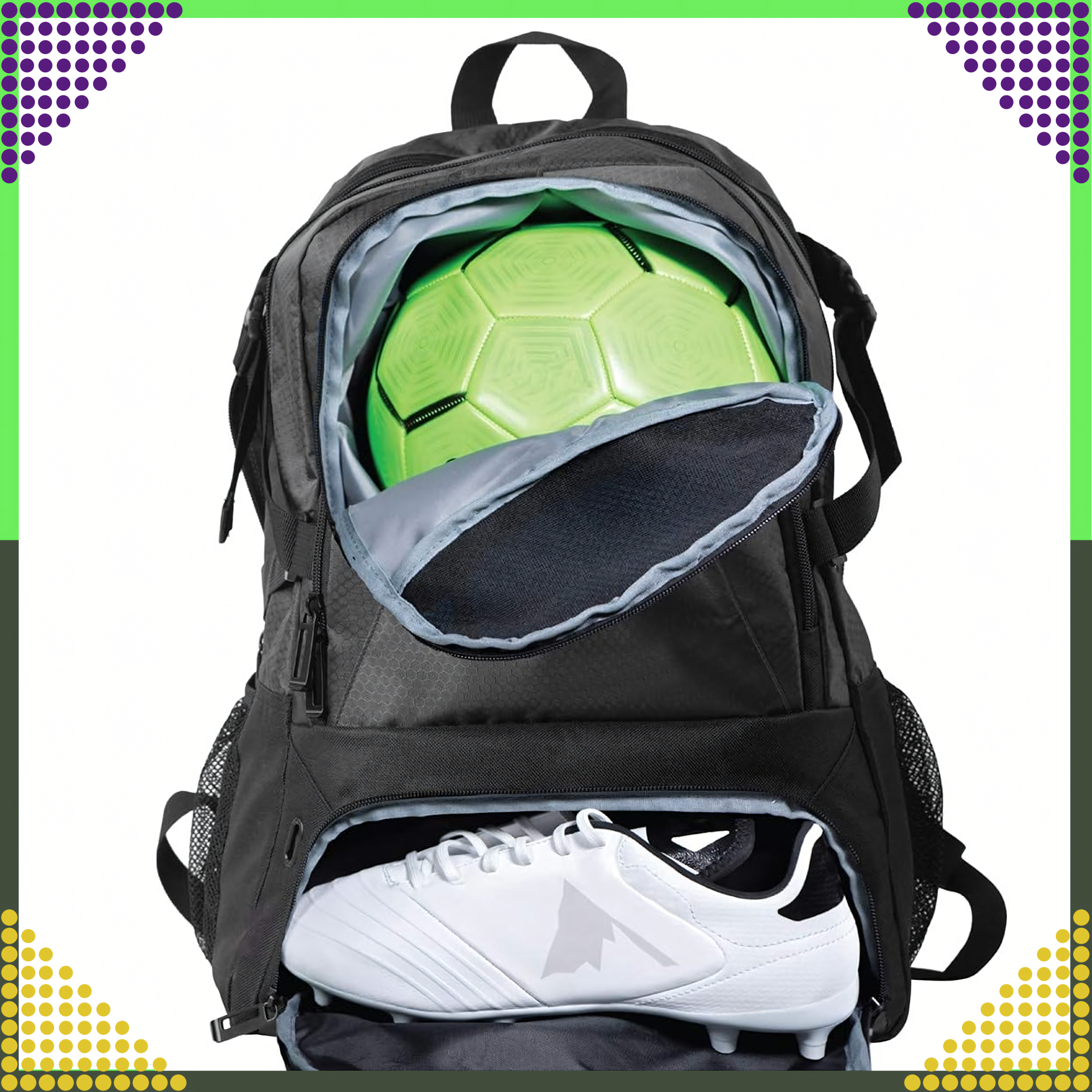 Plecak Torba Treningowa z Miejscem Na Piłki Buty 35L - obrazek 4