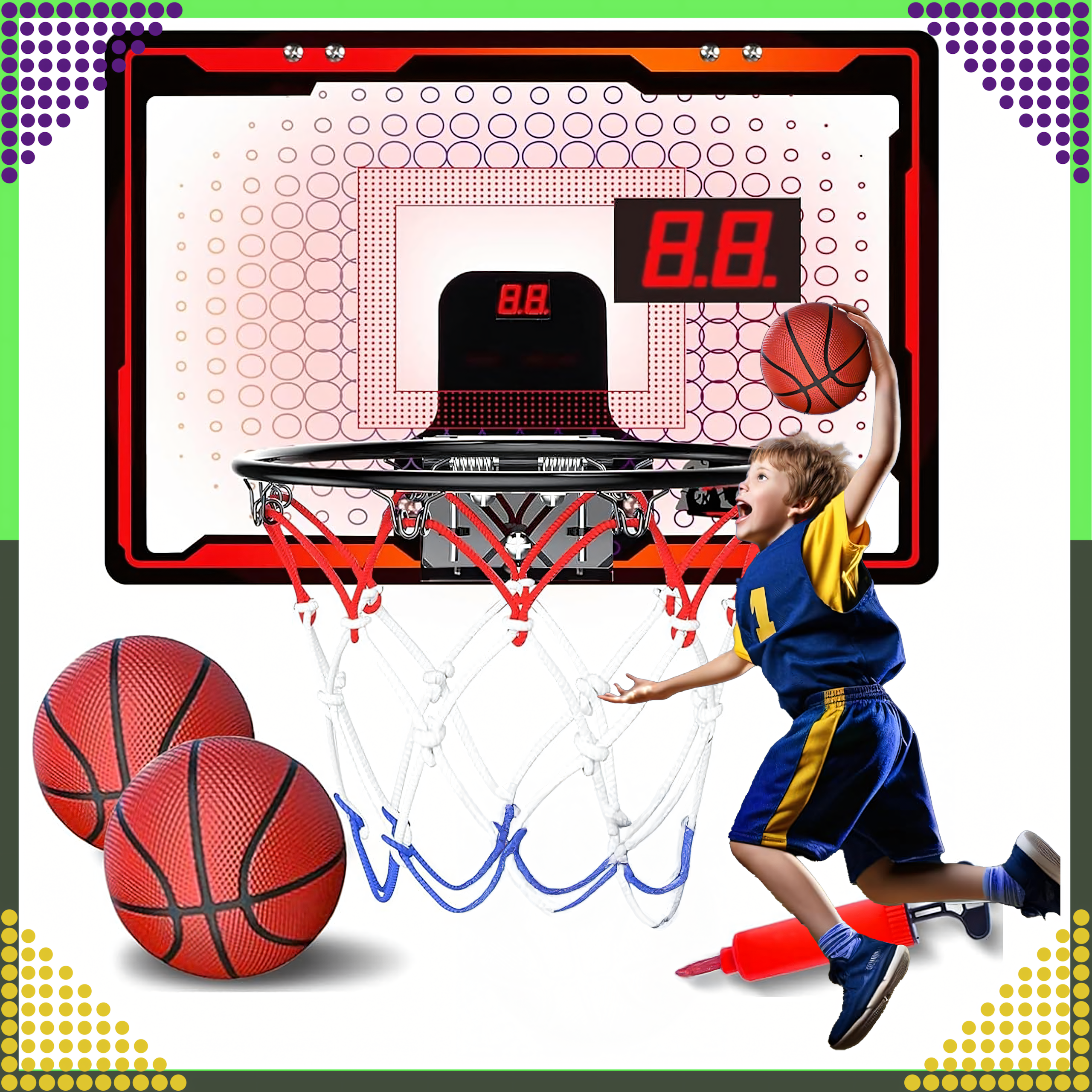 Tablica do Koszykówki Kosza Interaktywna Wyświetlacz LCD do Punktów 3w1 - obrazek 3