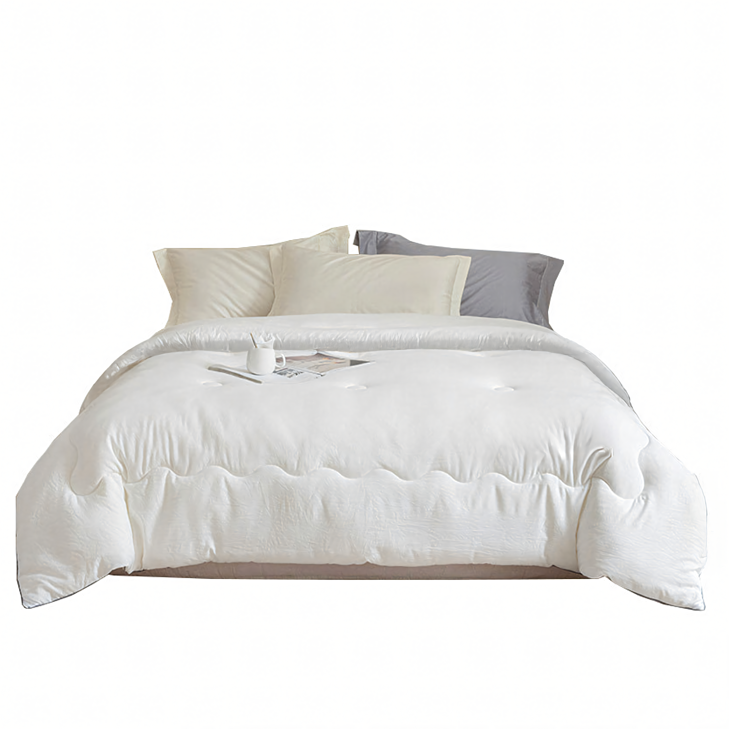 Kołdra Całoroczna Przewiewna Ciepła Zimowa na Zimę 140x200cm Biała - obrazek 3