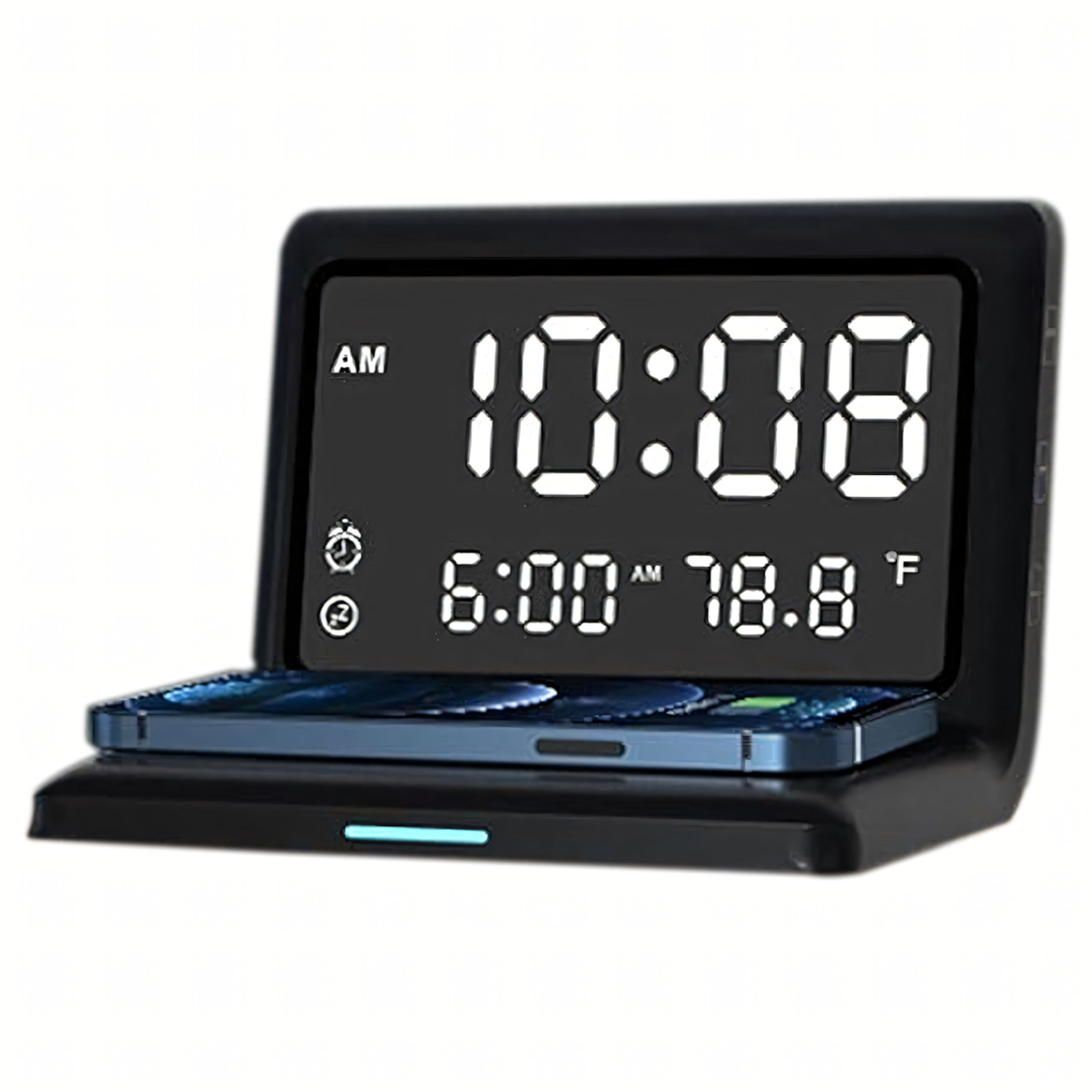 Zegar Budzik Cyfrowy Bezprzewodowa Ładowarka 15W - obrazek 4