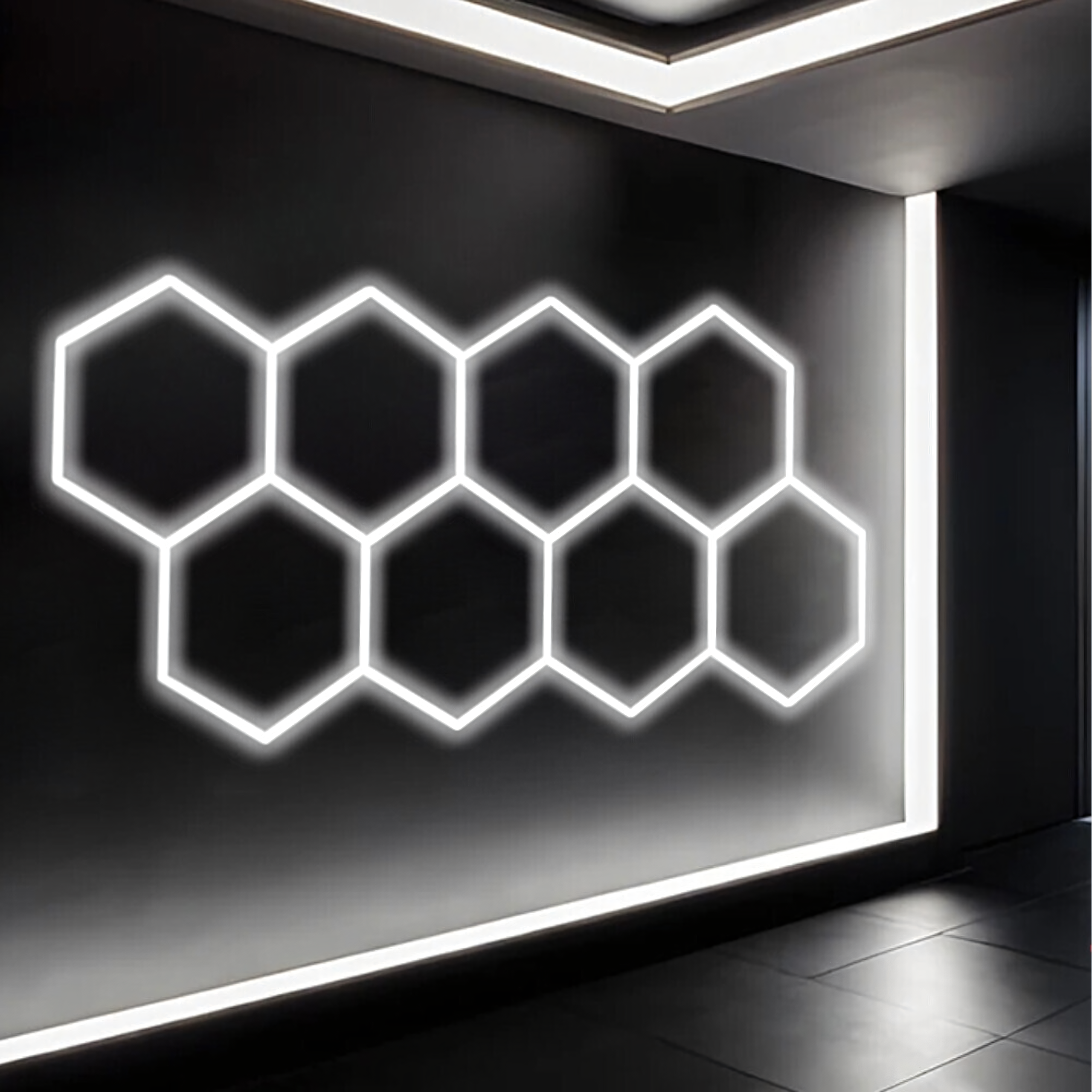 Lampa Led Hexagon Panel Oświetlenie Warsztat Garaż Dom 257x244cm 280W 6500K - obrazek 5