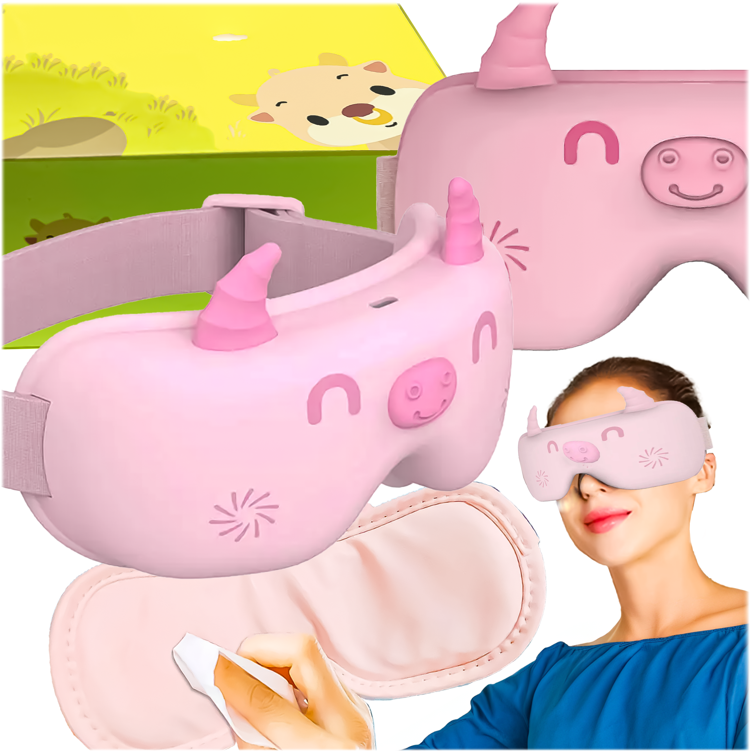 ELEKTRYCZNY INTELIGENTNY MASAŻER DO OCZU DLA DZIECI PODGRZEWANY