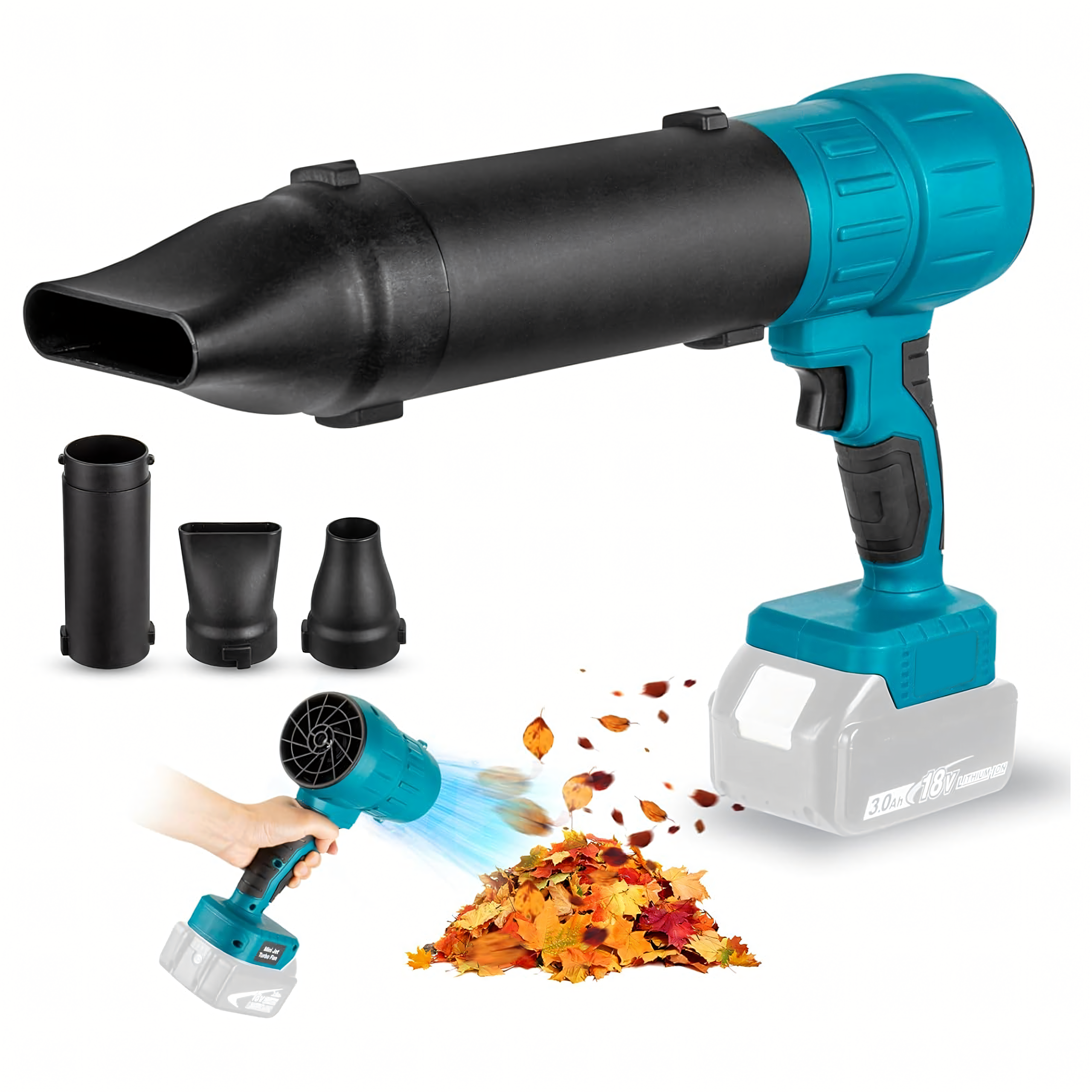 Bezprzewodowa Dmuchawa Akumulatorowa do LIści Śniegu 400W 2xAku Walizka - obrazek 5