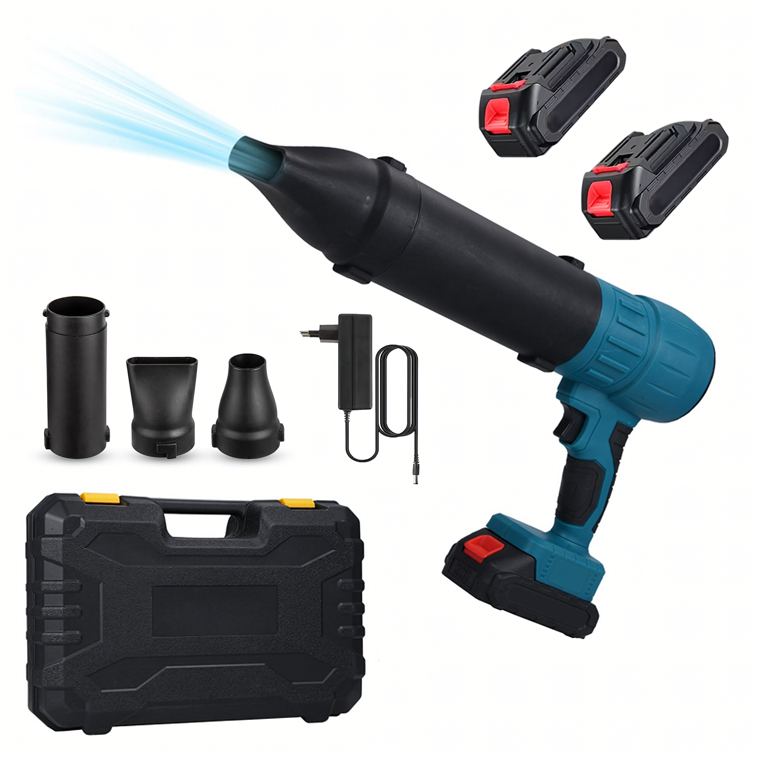Bezprzewodowa Dmuchawa Akumulatorowa do LIści Śniegu 400W 2xAku Walizka