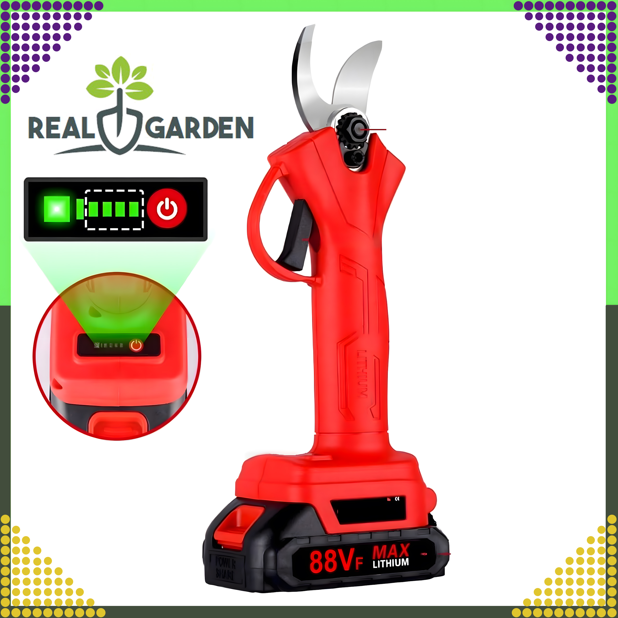 Sekator Ogrodowy Akumulatorowy Elektryczny Nożyce do Ogrodu Akumulator - obrazek 3