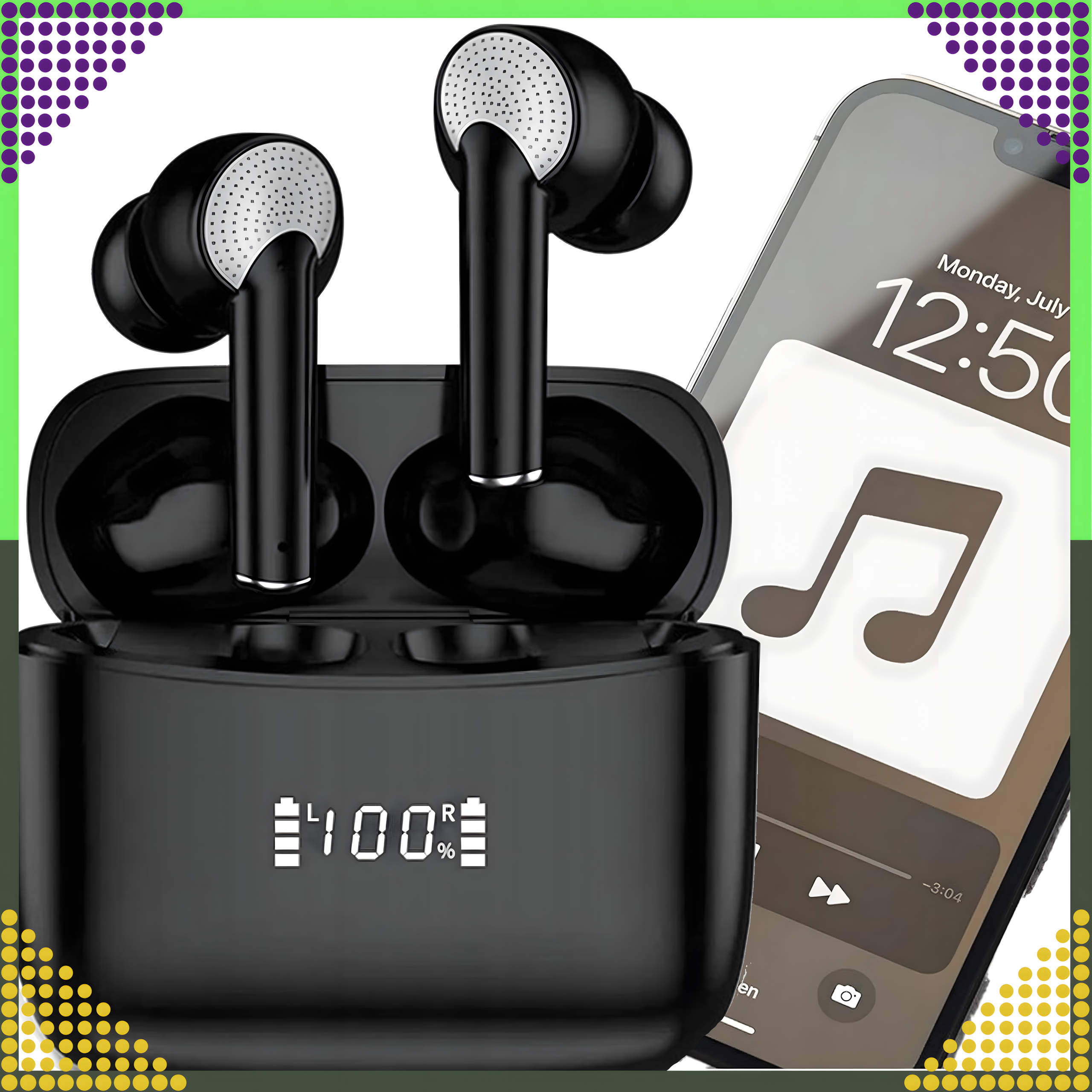 Słuchawki Bezprzewodowe Bluetooth Sportowe do Biegania Powerbank Mikrofon - obrazek 2