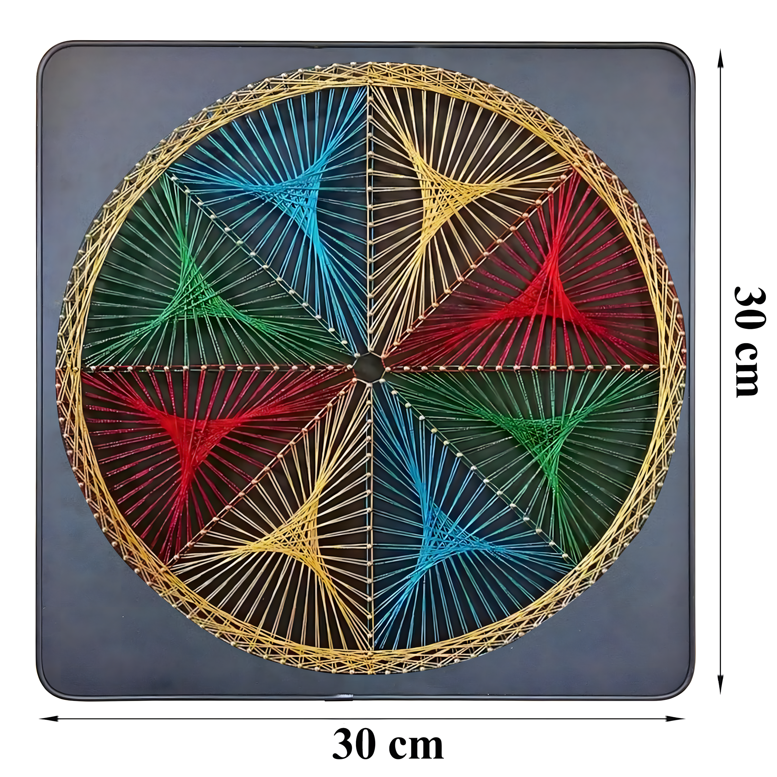 Zestaw Kreatywny Do String Art Przeplatanka Obraz z Nici Ramka 30x30cm - obrazek 5