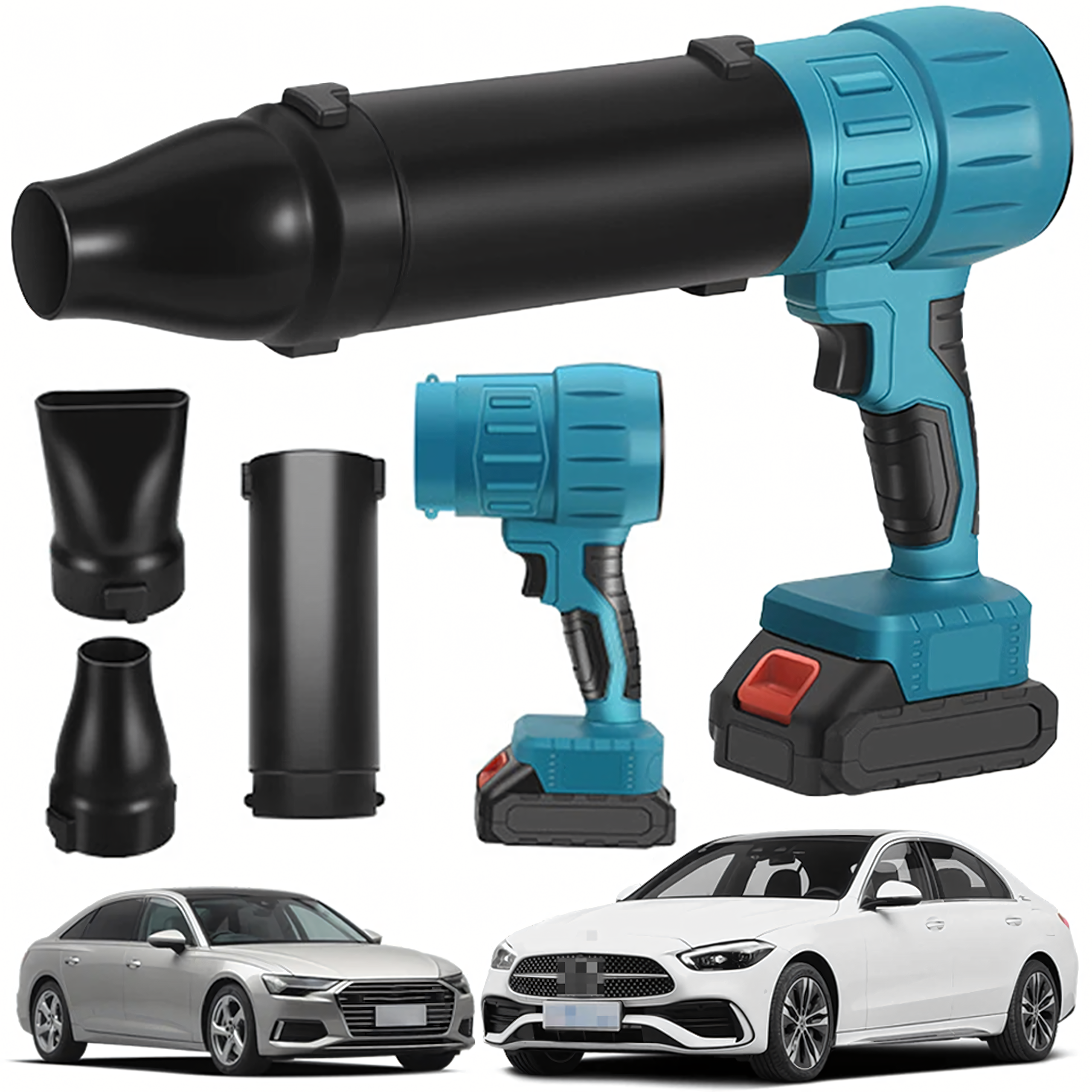 Bezprzewodowa Dmuchawa Akumulatorowa do LIści Śniegu 400W 2xAku Walizka - obrazek 4