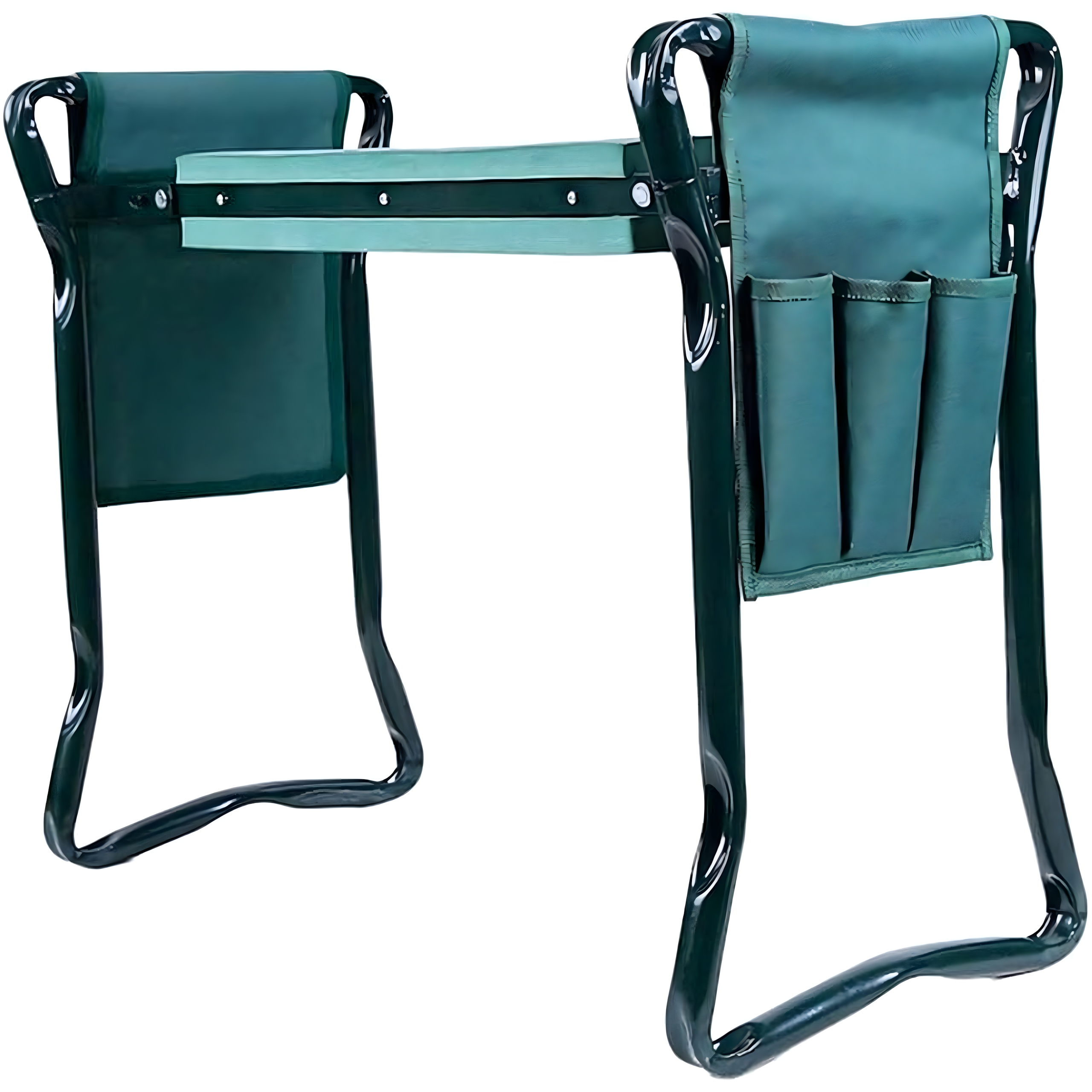 Klęcznik Taboret Ogrodowy Składany Krzeszło Stołek 3w1 + 2 x Przybornik - obrazek 2