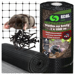 Siatka Na Krety Nornice Pod Trawnik 30g/m² 1x200m + Kotwy