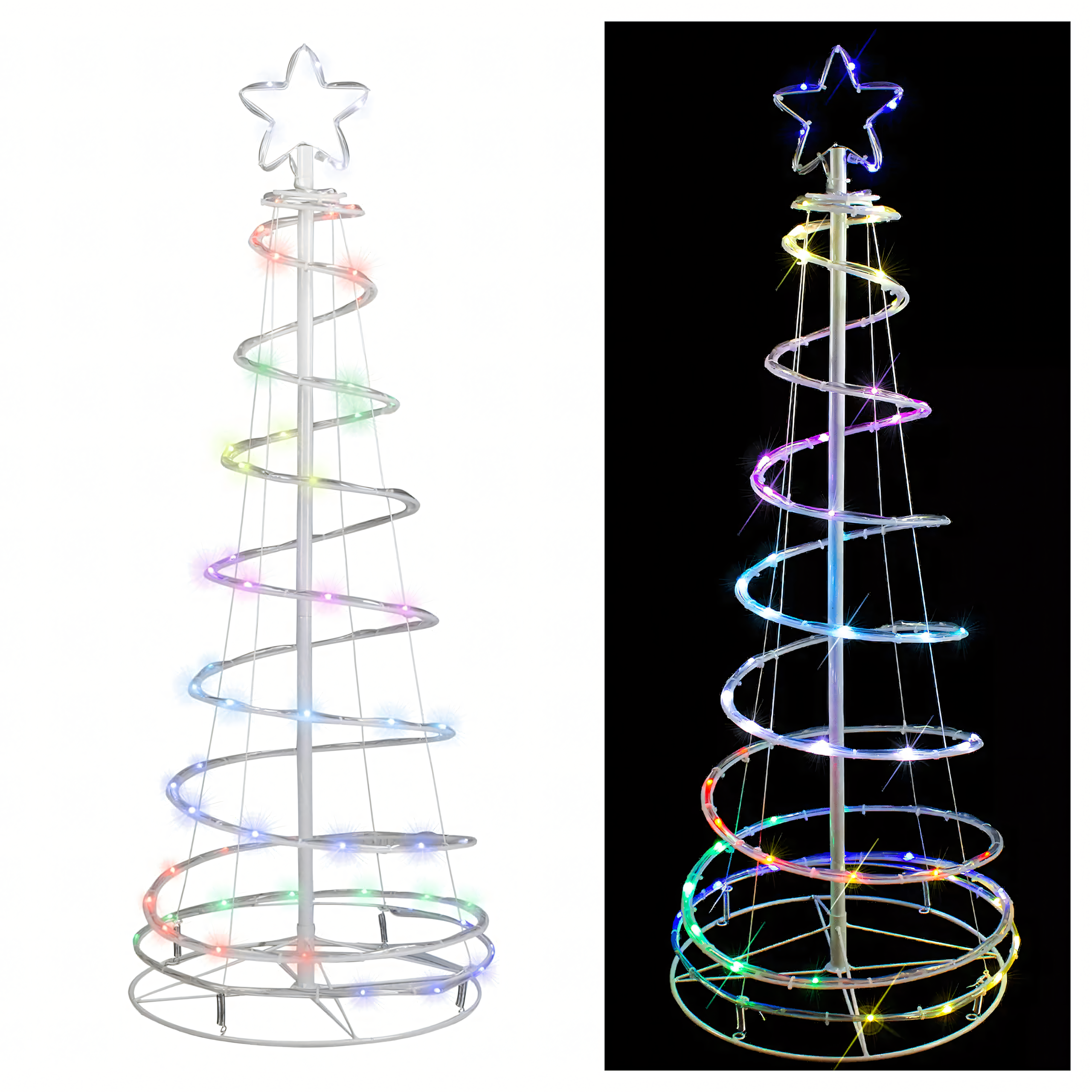 Choinka Spiralna 120 Led Drzewko Świetlne Świąteczna do Domu Biura Sklepu