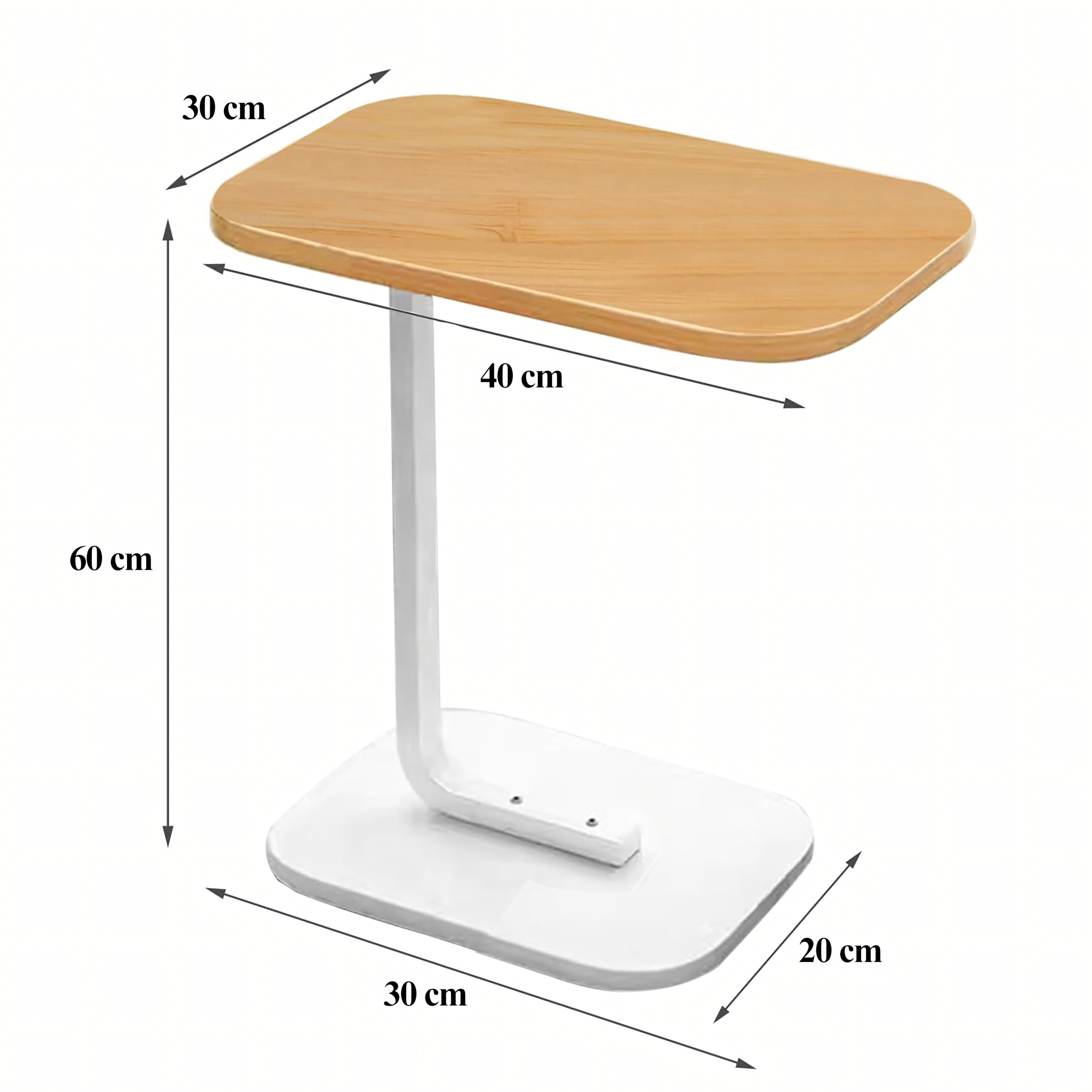 Stolik Kawowy na Kawę Boczny w Kształcie Litery C Nowoczesny do Salonu - obrazek 4