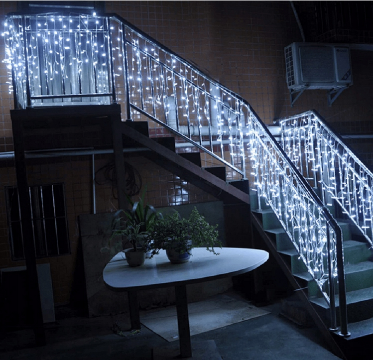 KURTYNA SOPLE 500 LED LAMPKI ŚWIĄTECZNE ZEWNĘTRZNE IP44 STAŁE + FLASH BIAŁE - obrazek 4