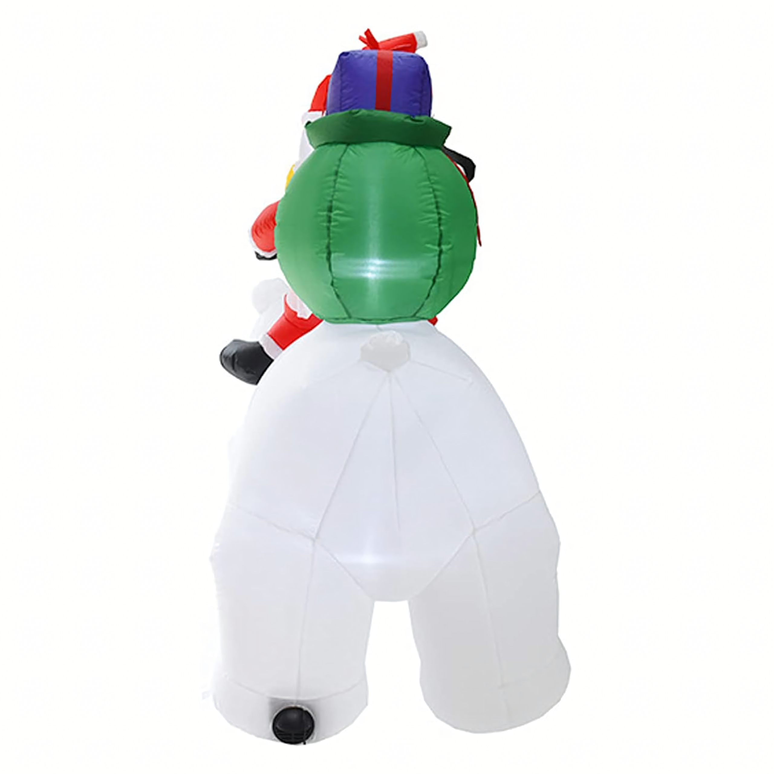 Dekoracja Świąteczna Mikołaj Dmuchany na Niedźwiedziu Misiu Led XXL 210cm - obrazek 5