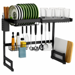 Suszarka Dwu Poziomowa Ociekacz Do Naczyń Na Naczynia z Uchwytem Na Deskę