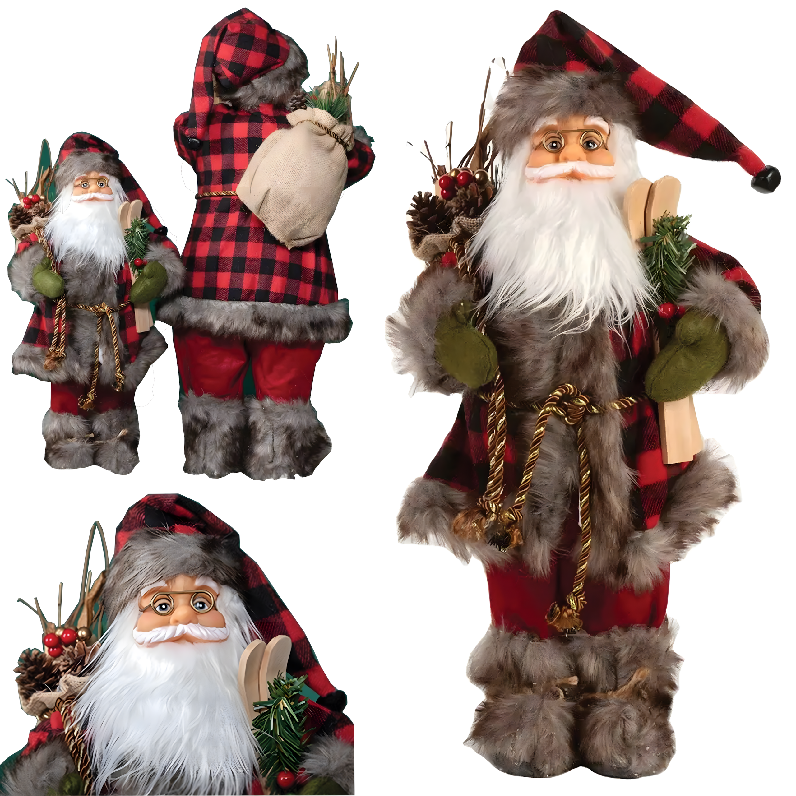 ŚWIĘTY MIKOŁAJ SKANDYNAWSKI FIGURKA ŚWIĄTECZNA NA ŚWIĘTA PREMIUM 45CM - obrazek 2