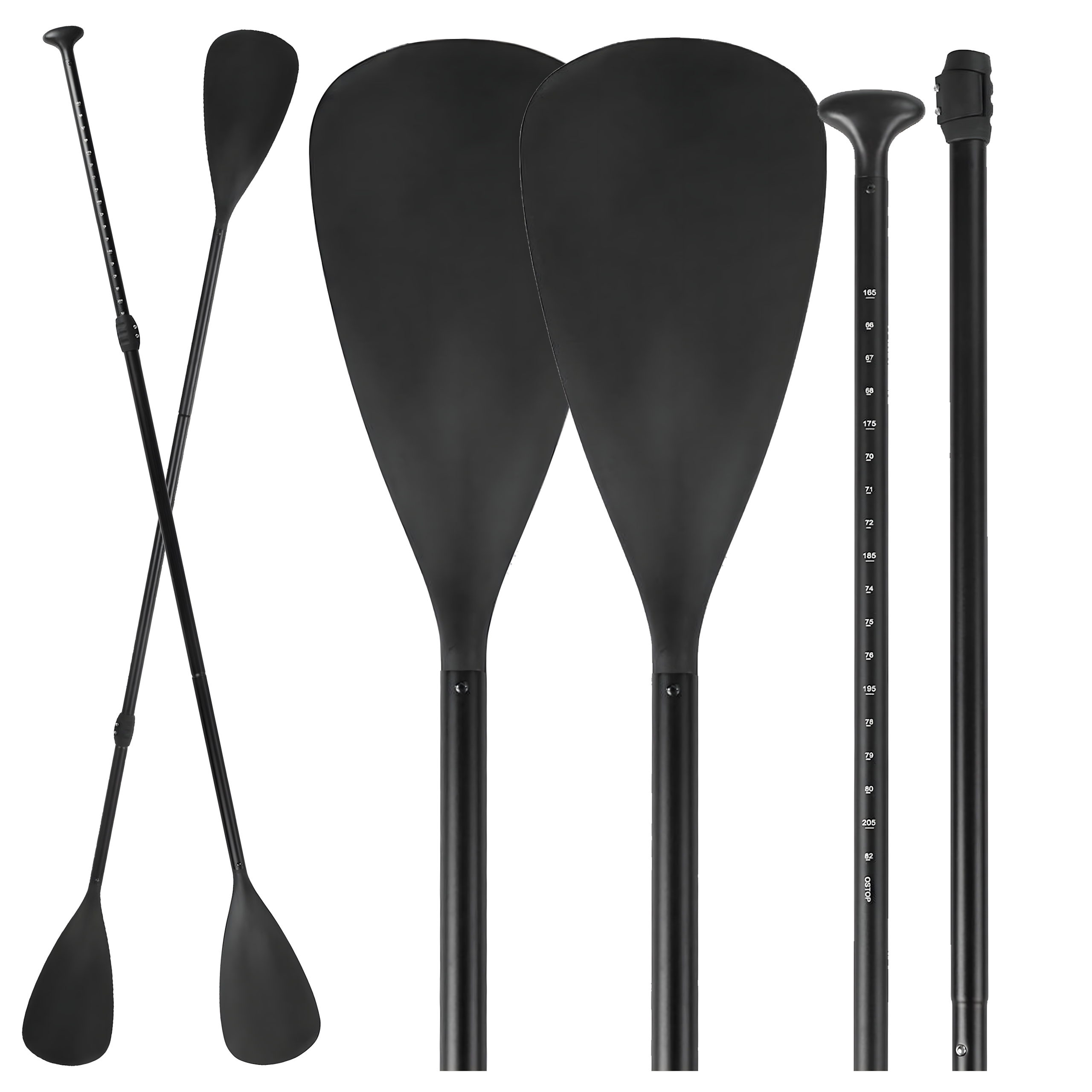 Składane Wiosło Kajakowe do Deski SUP 2w1 Regulowane 4-Częściowe 210 cm Pro