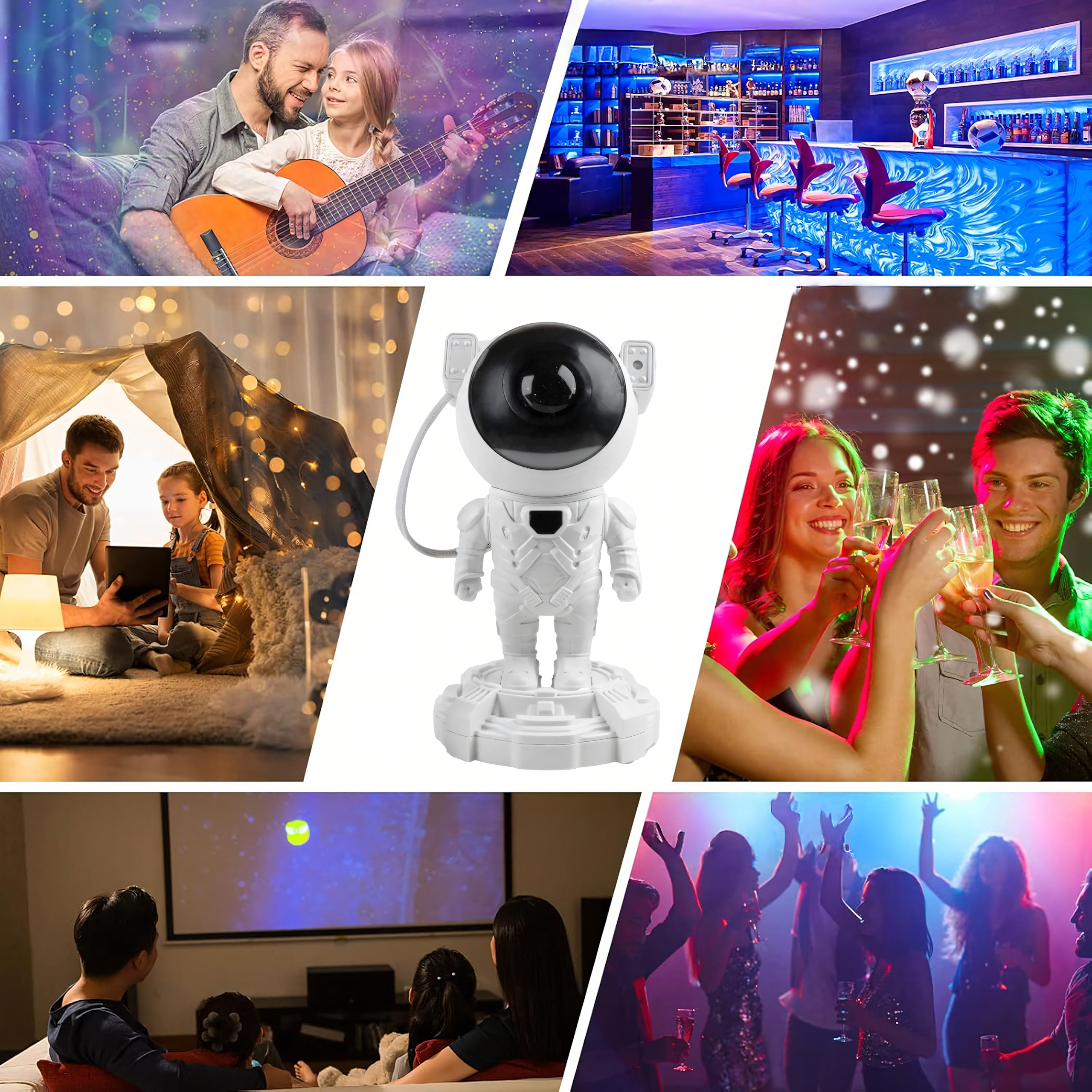 Projektor Gwiazd Astronauta Lampka Nocna Rzutnik dla dziecka Kosmos Pilot - obrazek 5