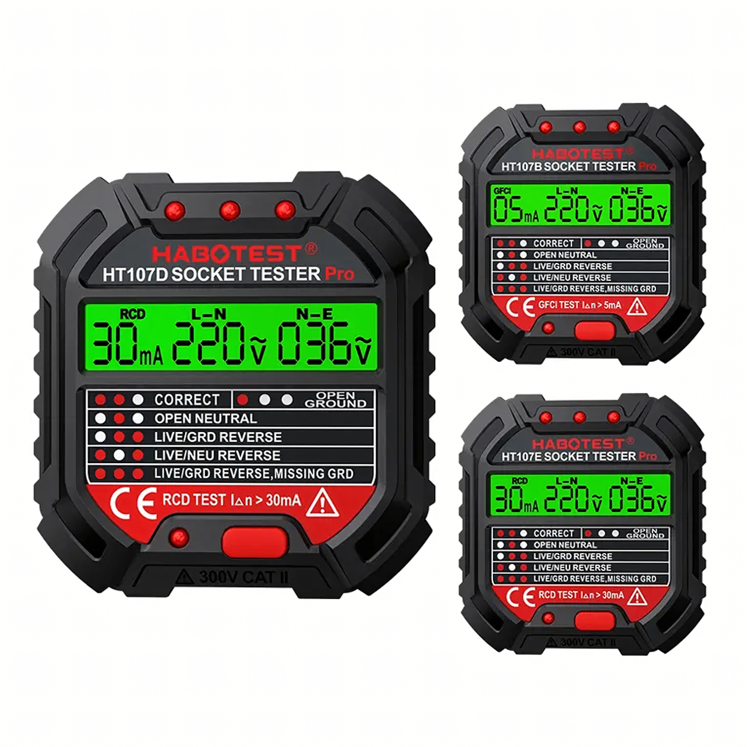 Tester Napięcia Gniazd Sieciowych Elektrycznych Gniazdek Kontaktów LCD RCD - obrazek 3