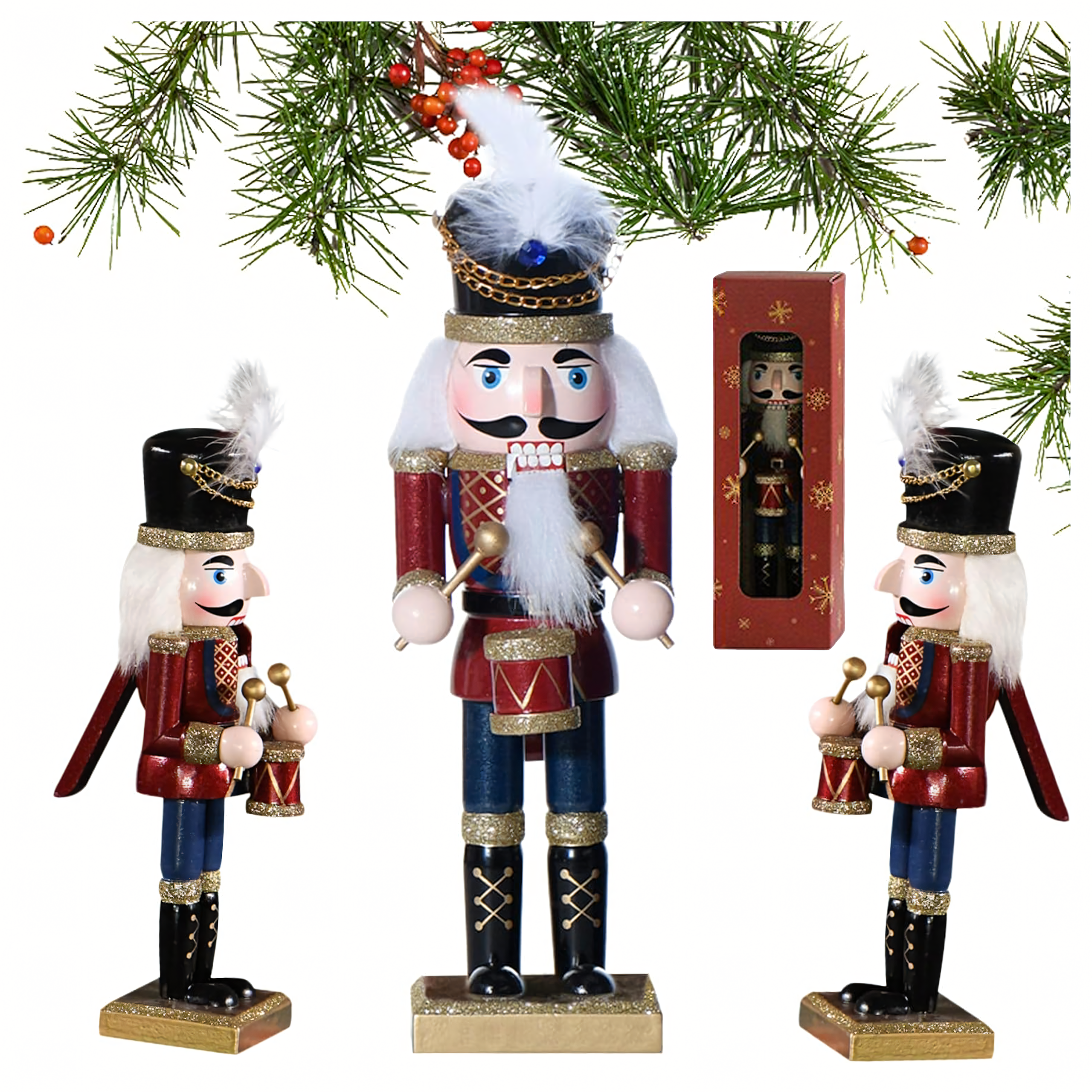 Drewniany Dziadek do Orzechów Figurka Ozdobna Świąteczna XXL 50 cm Premium