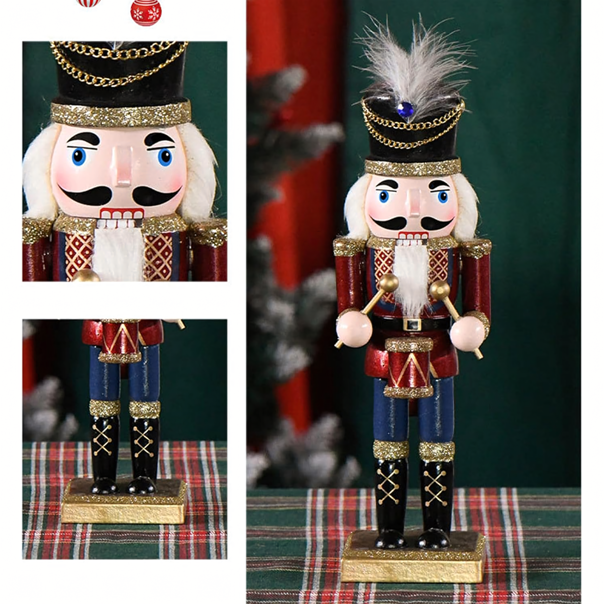 Drewniany Dziadek do Orzechów Figurka Ozdobna Świąteczna XXL 50 cm Premium - obrazek 5