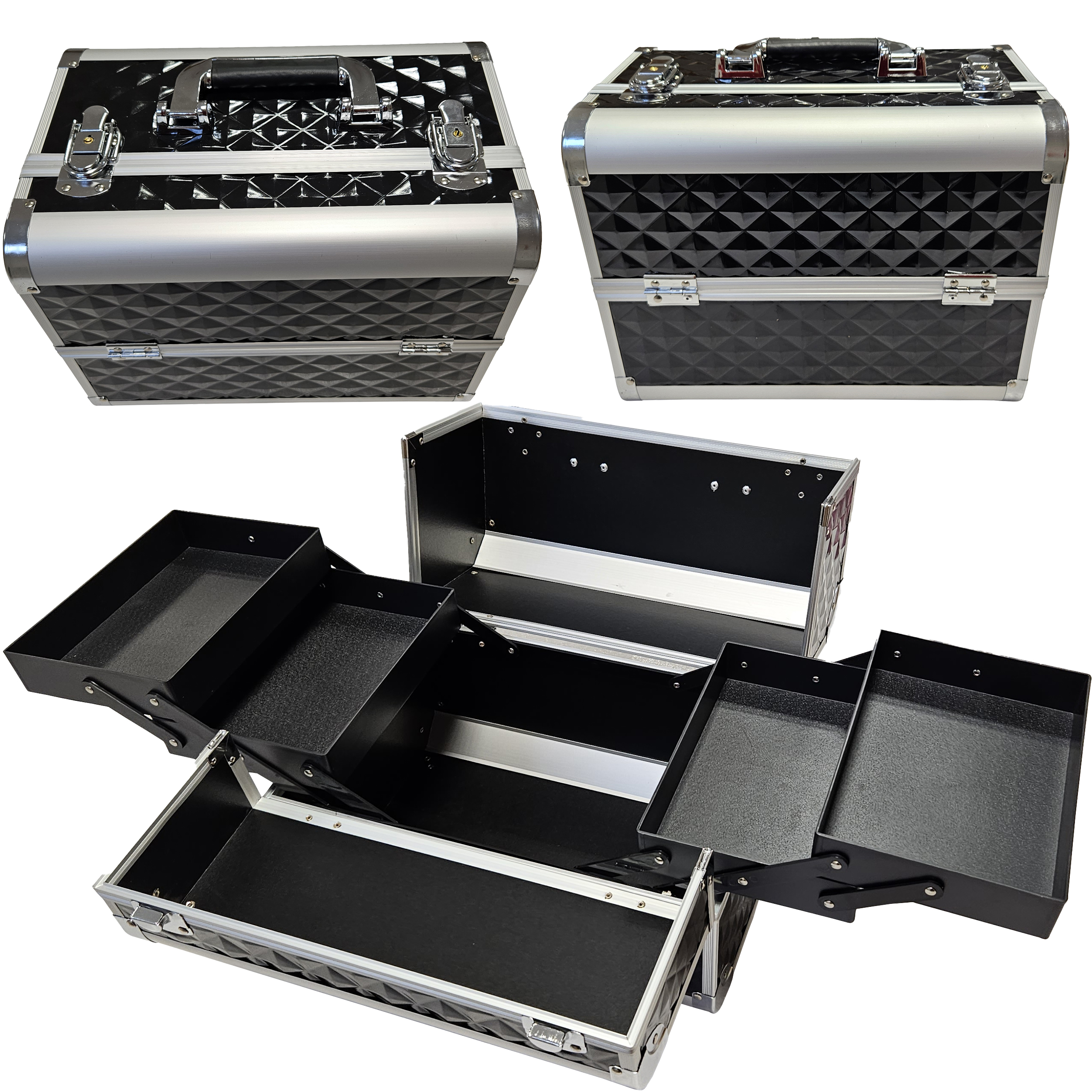 KOSMETYCZKA DAMSKA ORGANIZER KUFEREK NA KOSMETYKI - obrazek 2