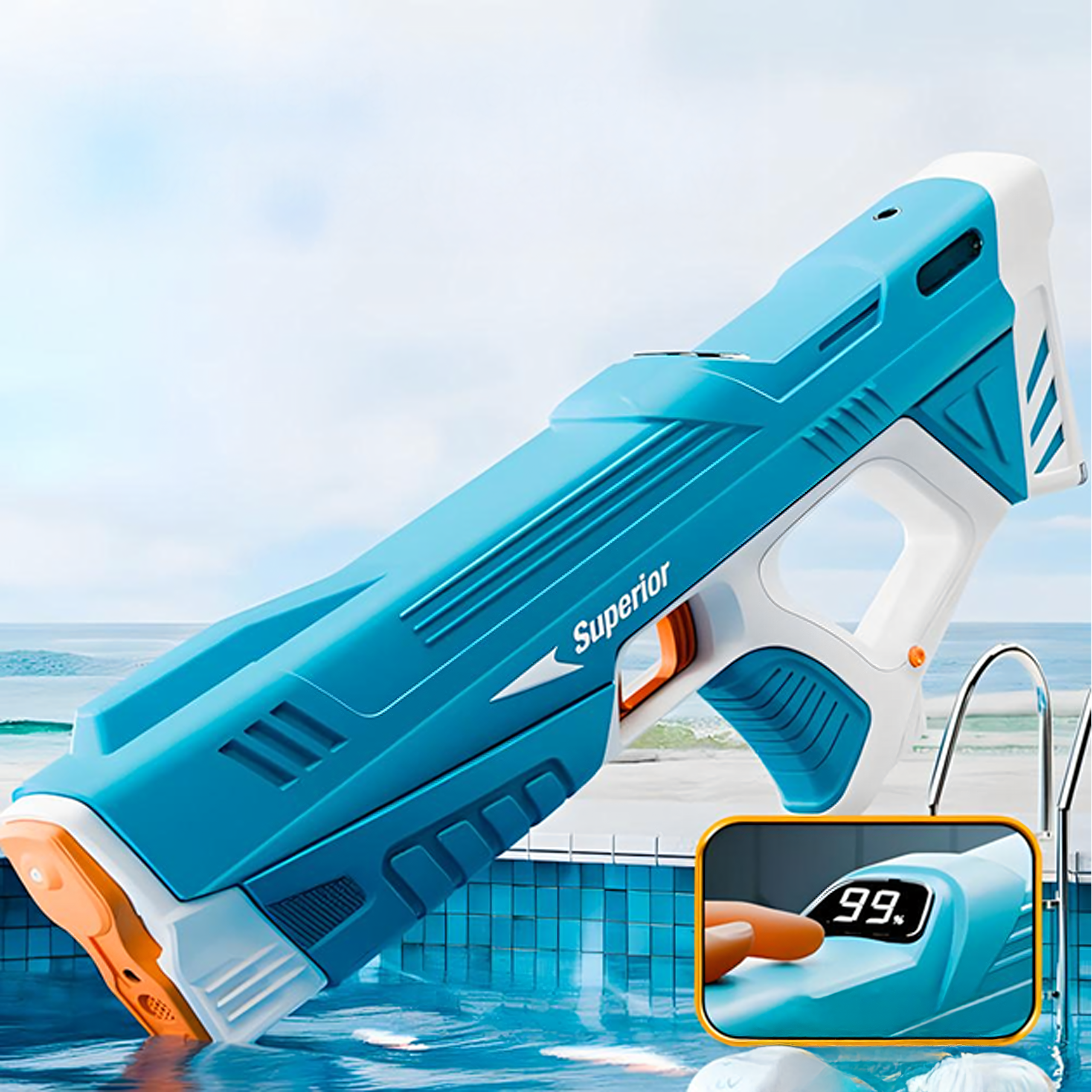 Pistolet Karabin na Wodę Elektryczny Wodny Miotacz dla Dzieci Armatka USB - obrazek 4