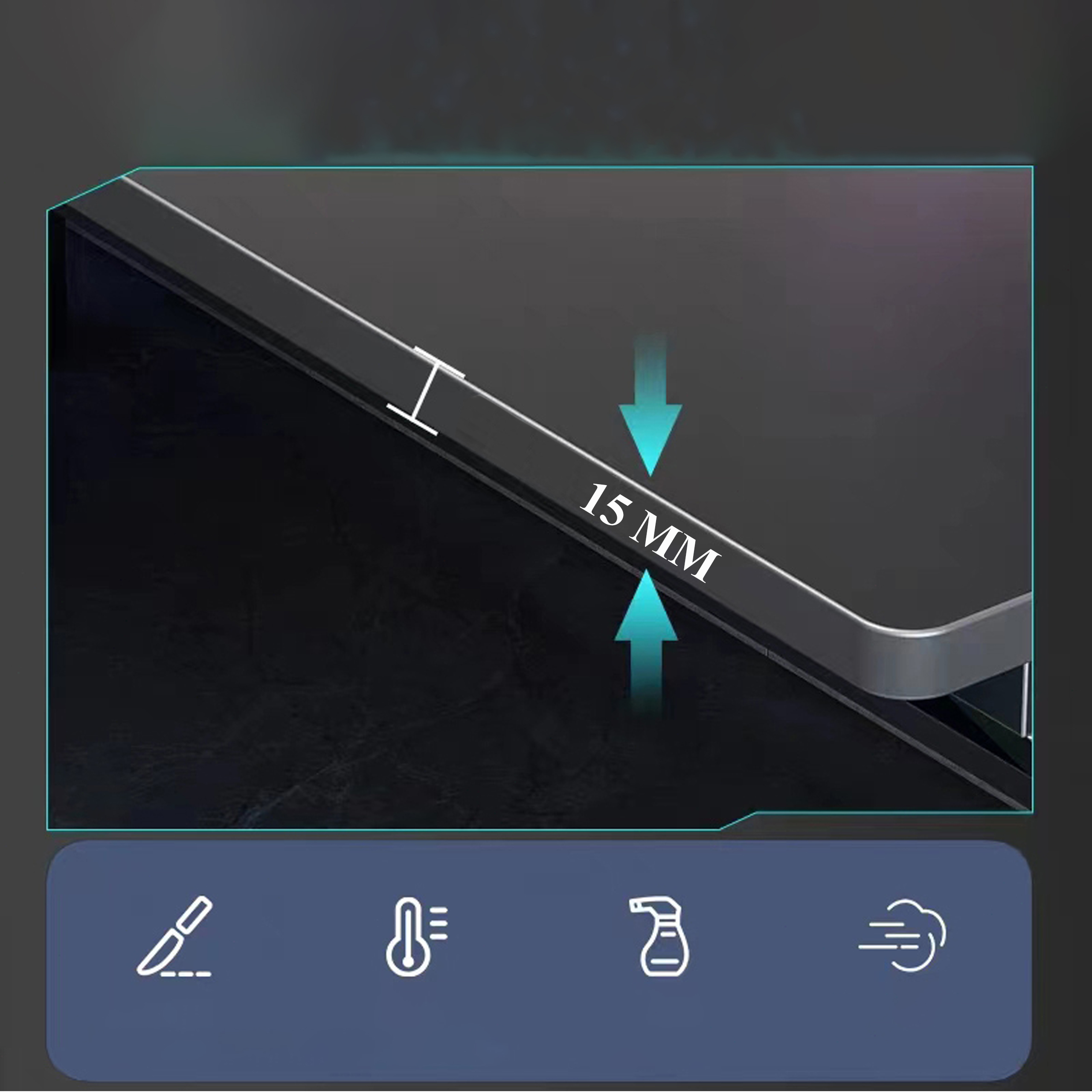 Biurko Komputerowe Stół Gamingowy dla Gracza Komputerowe Duże Stabilne - obrazek 5