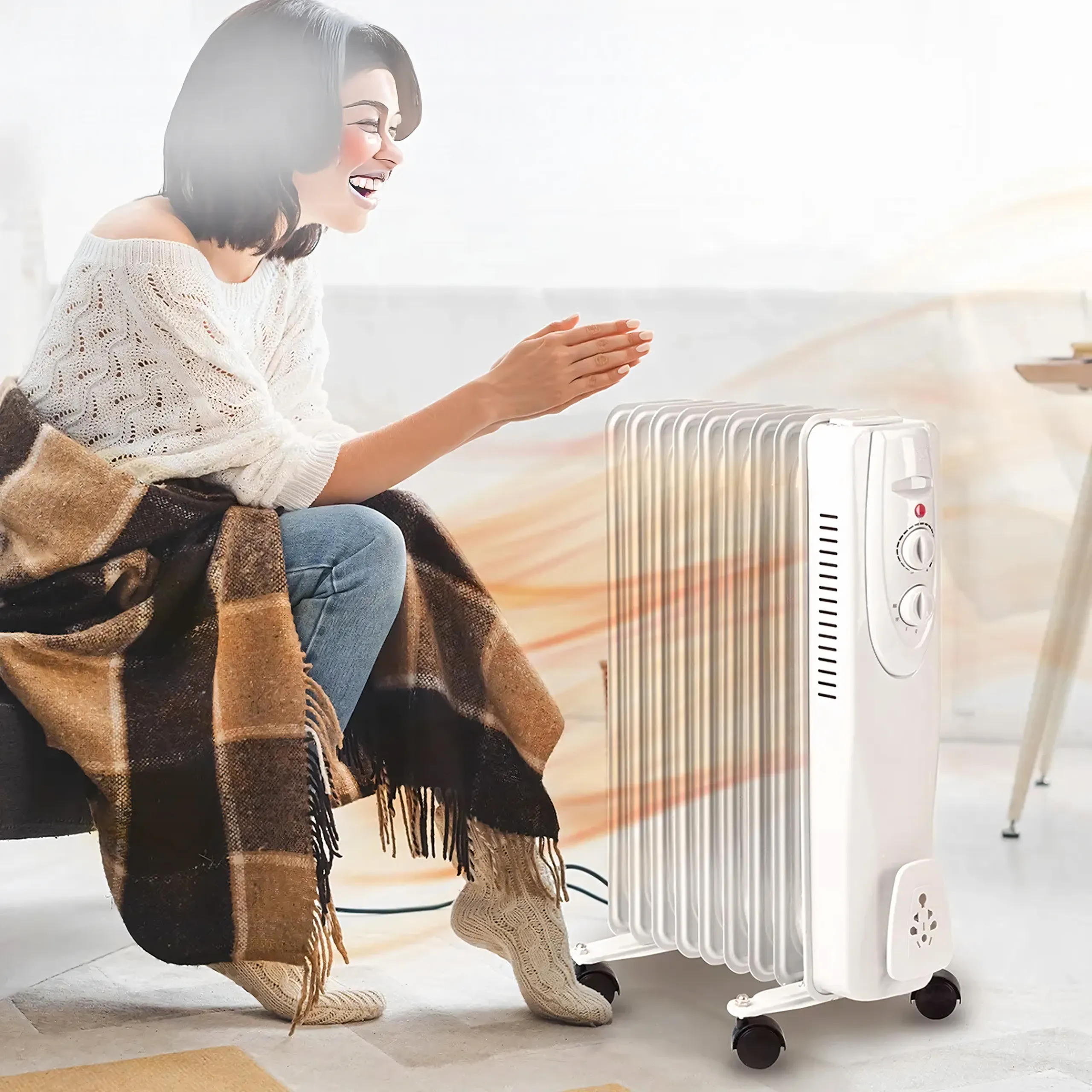 Grzejnik Olejowy Elektryczny Energooszczędny 7 Żeber 1500W - obrazek 11