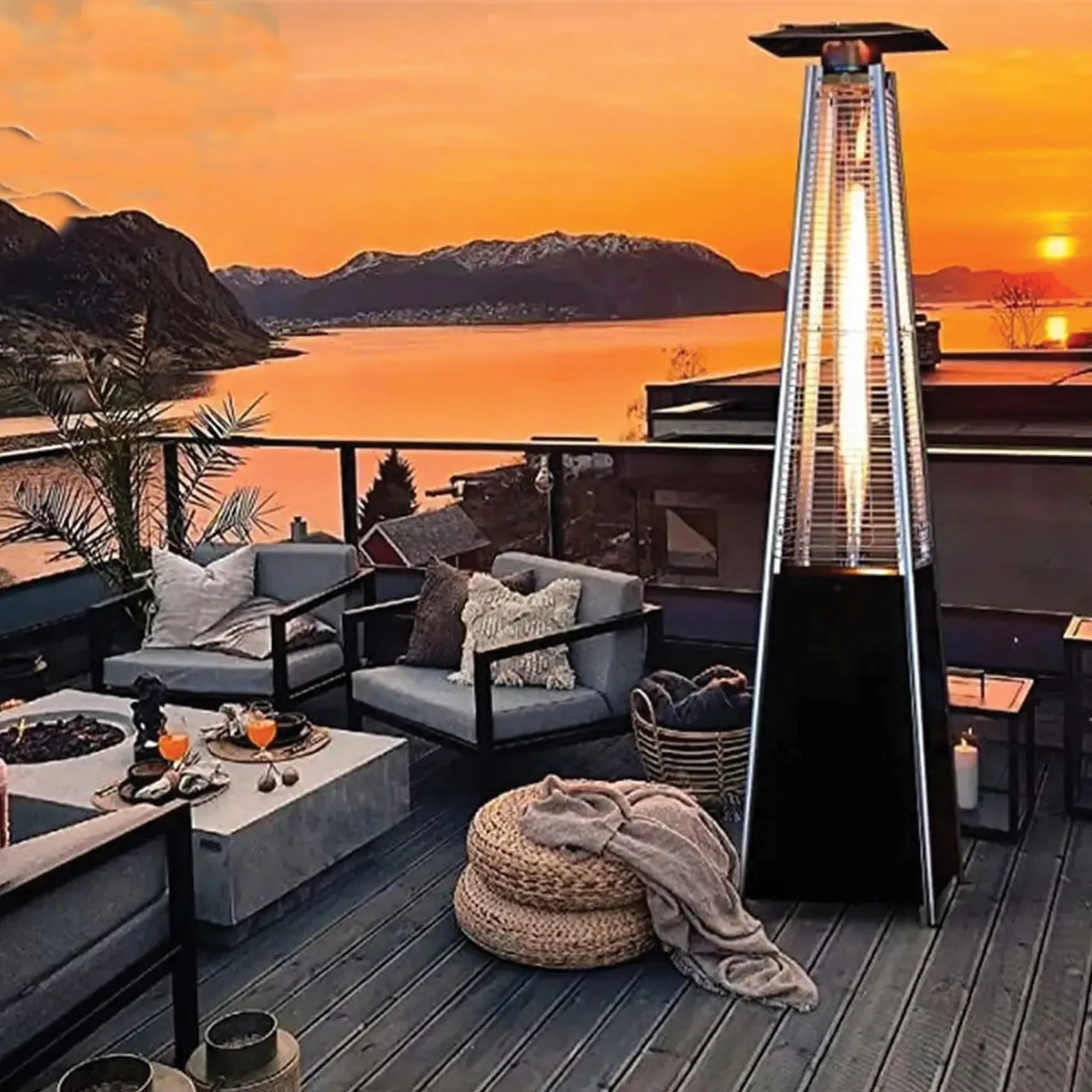 Parasol Grzewczy Gazowy Promiennik Ogrzewacz 13kW 227cm - obrazek 14