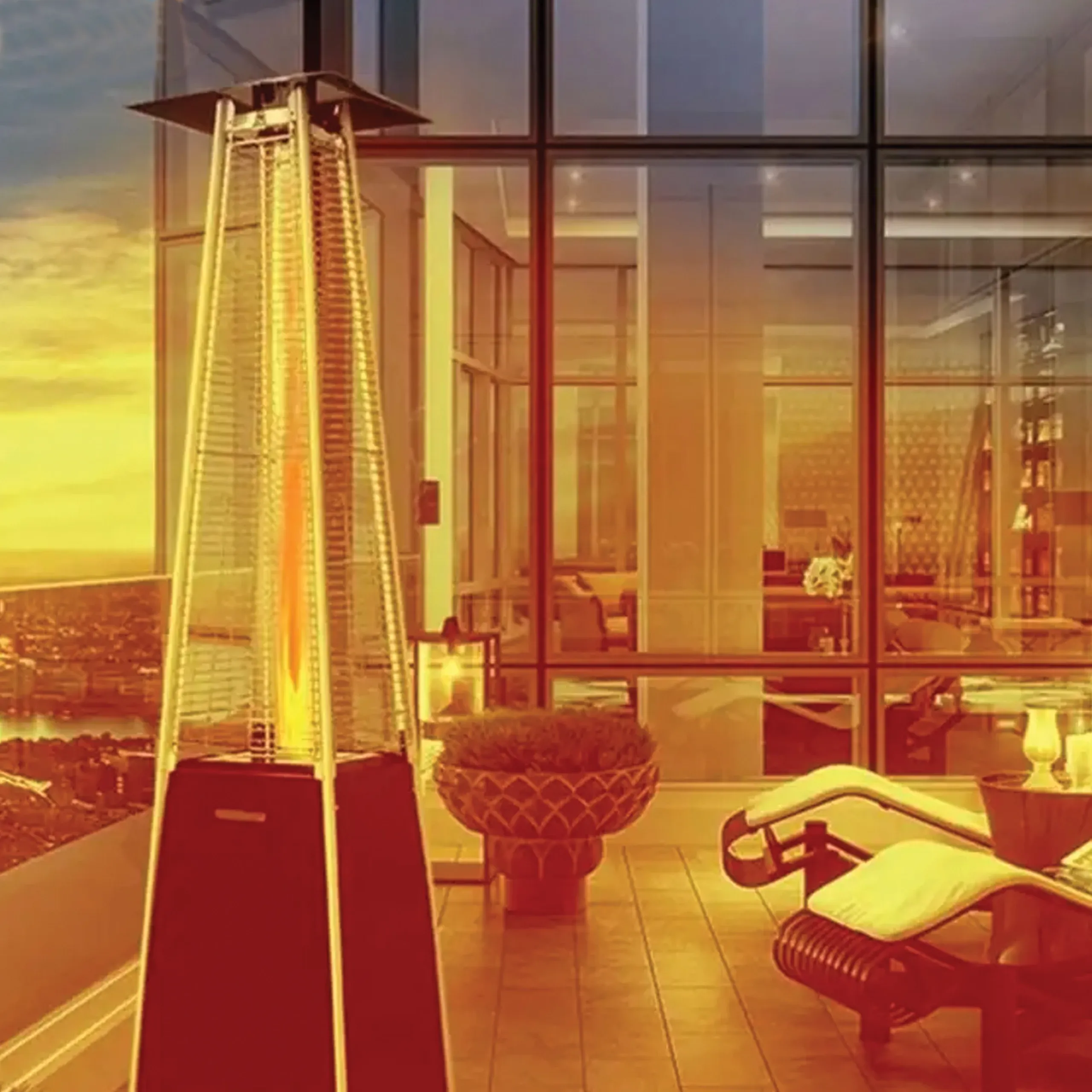 Parasol Grzewczy Gazowy Promiennik Ogrzewacz 13kW 227cm - obrazek 15