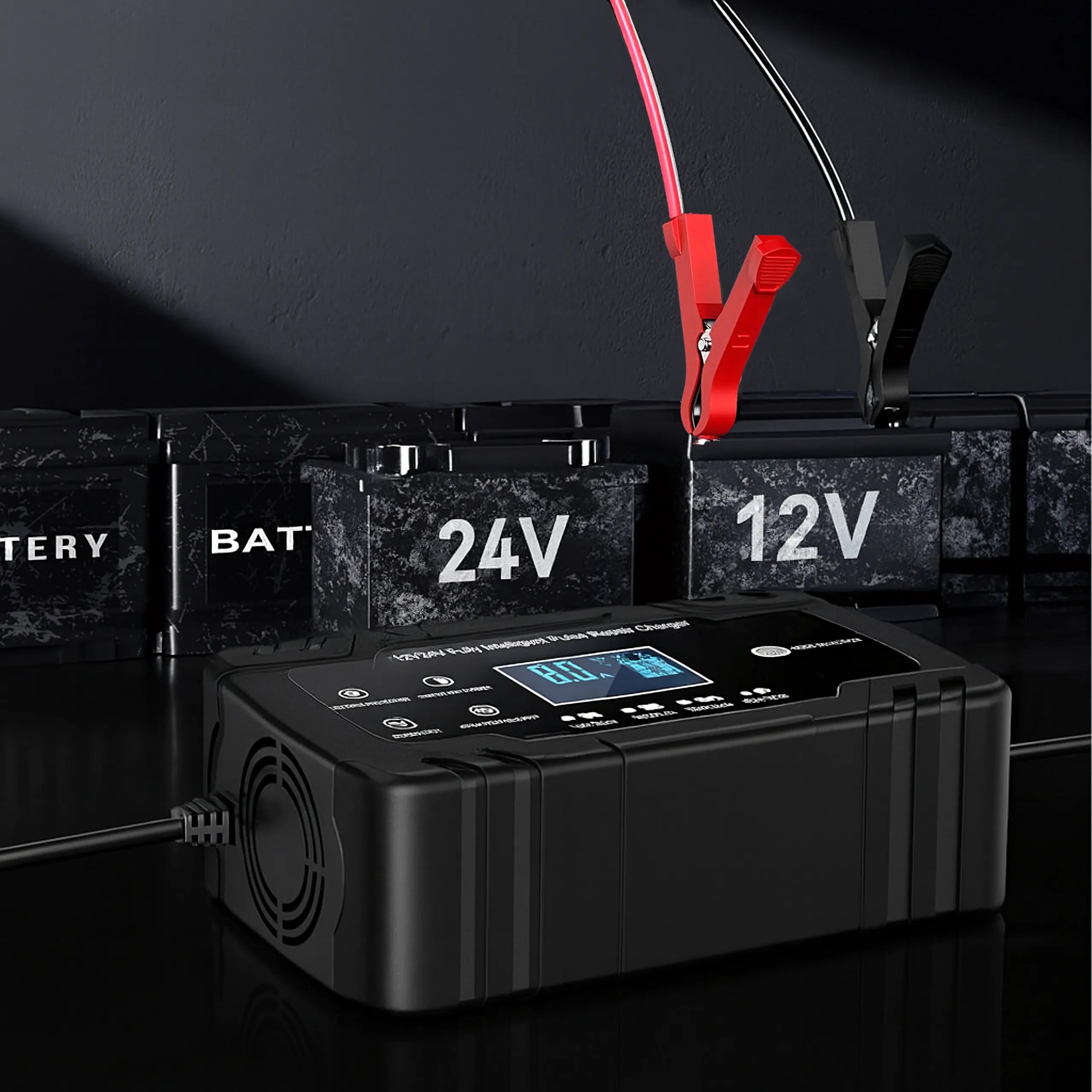 Prostownik Samochodowy Ładowarka Do Akumulatorów 12V 24V - obrazek 12