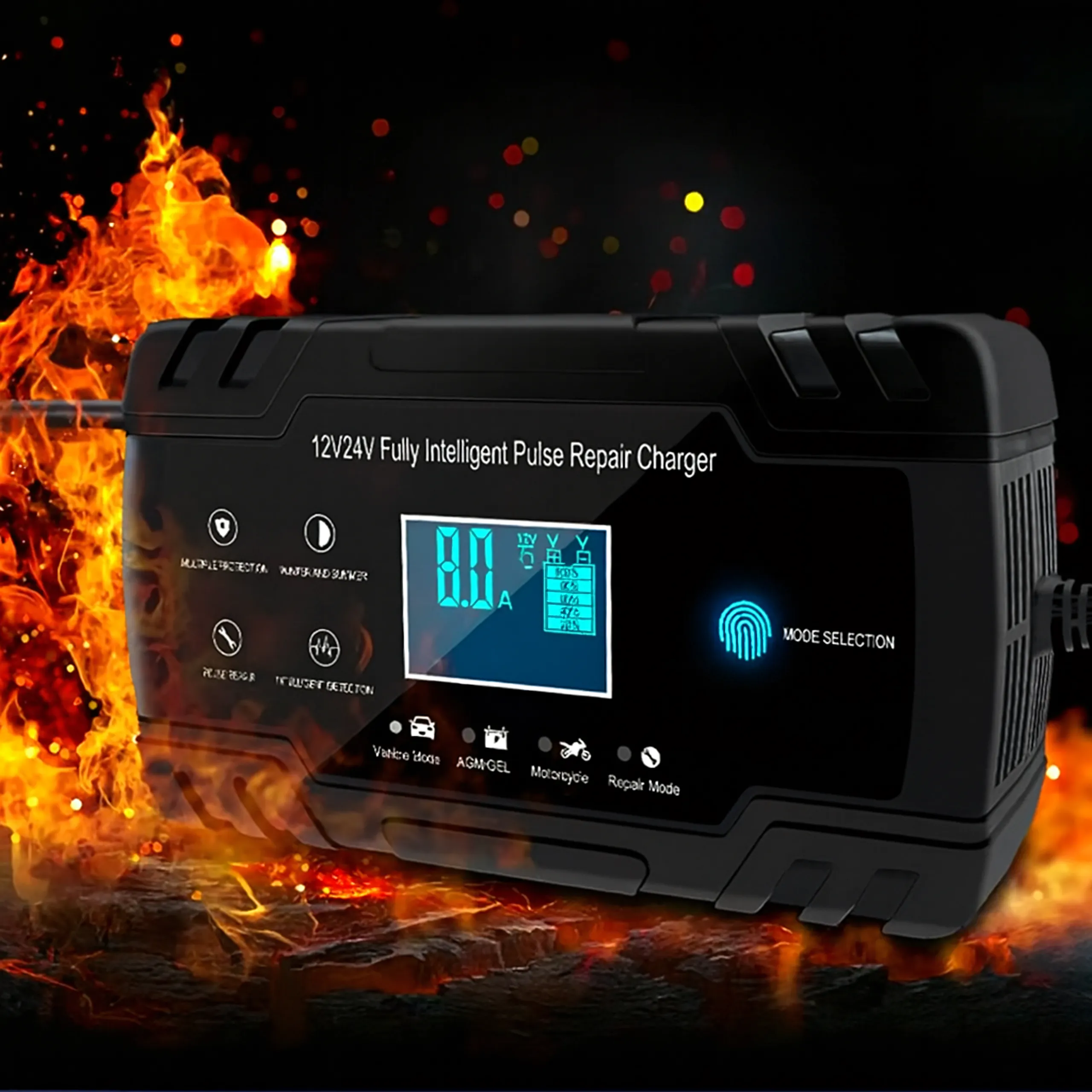 Prostownik Samochodowy Ładowarka Do Akumulatorów 12V 24V - obrazek 6