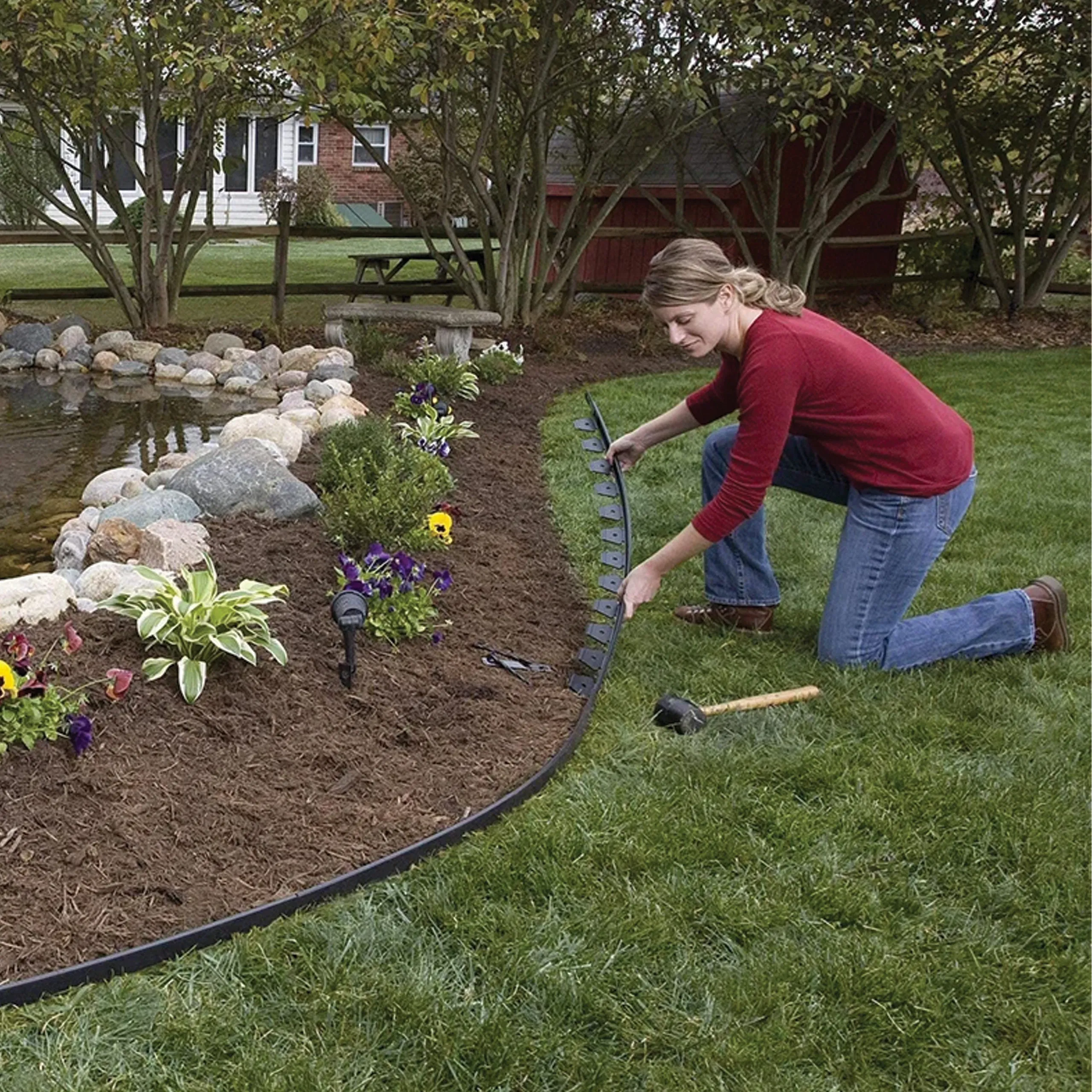 Obrzeże Trawnikowe Ogrodowe Elastyczne Czarne 6cm 20m + 60 Kotew - obrazek 11