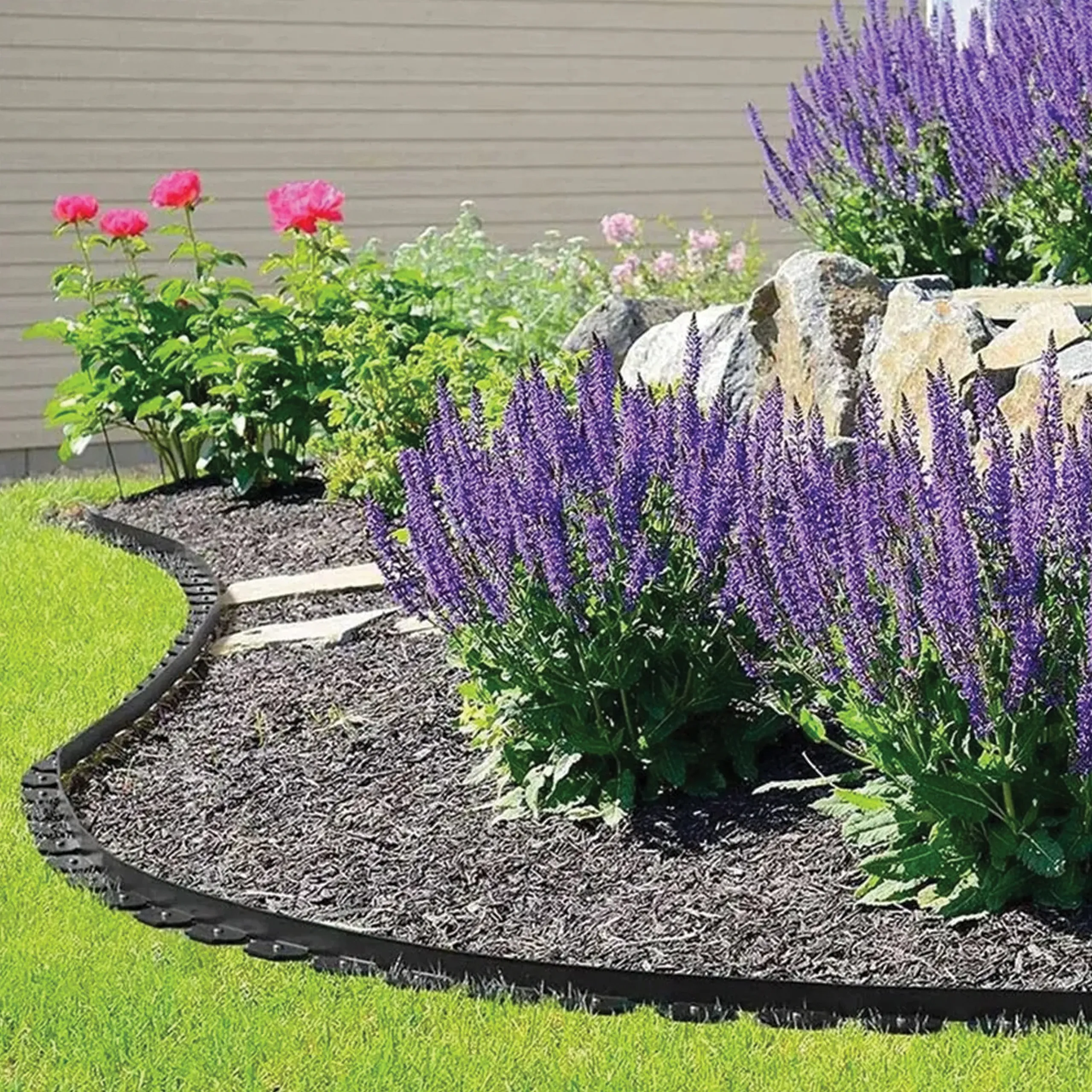 Obrzeże Trawnikowe Ogrodowe Elastyczne Czarne 6cm 20m + 60 Kotew - obrazek 13