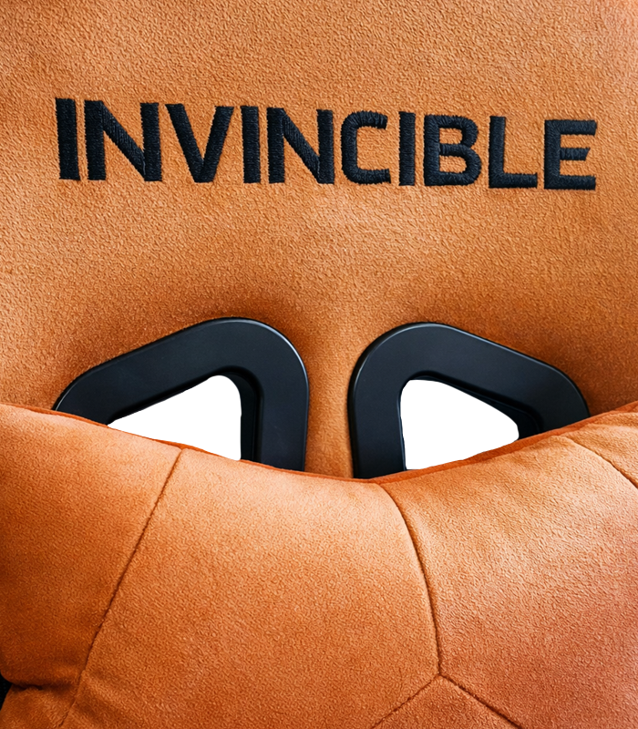 Fotel Gamingowy Obrotowy Regulowany Zamszowy Pomarańczowy - obrazek 6