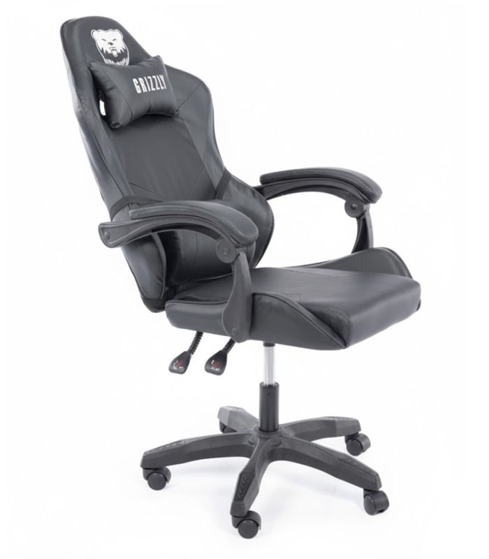 Fotel Gamingowy Obrotowy Regulowany Czarny - obrazek 2