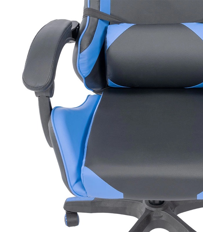 Fotel Gamingowy Obrotowy Regulowany Niebieski - obrazek 3