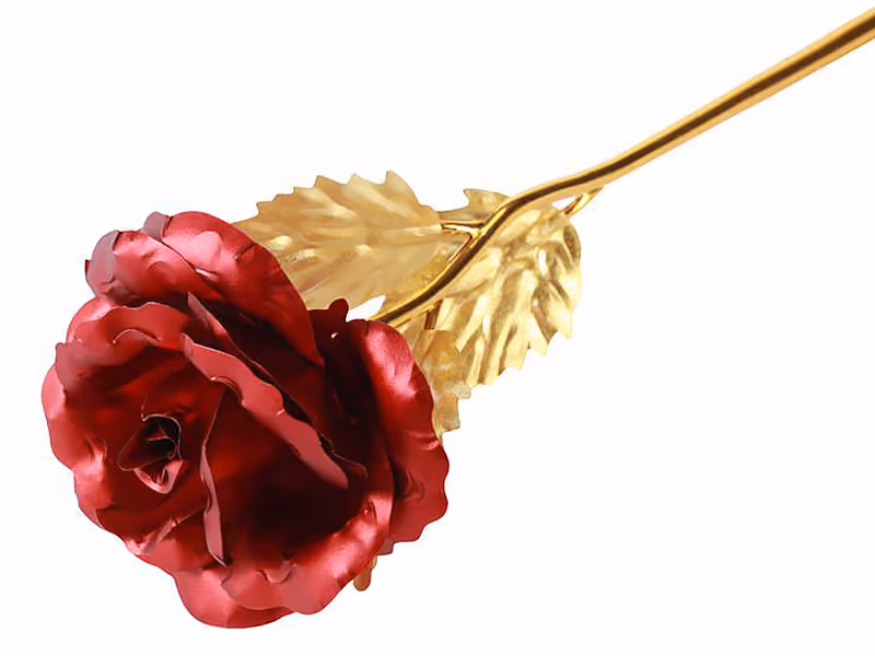 Wieczna Róża Czerwona Podstawka LOVE Prezent na Walentynki Dzień Kobiet Urodziny - obrazek 4